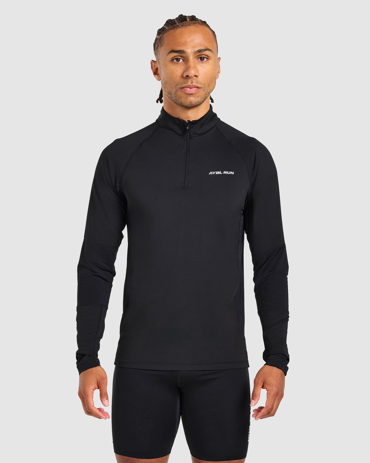 Run 1/4 Zip Pullover - Zwart