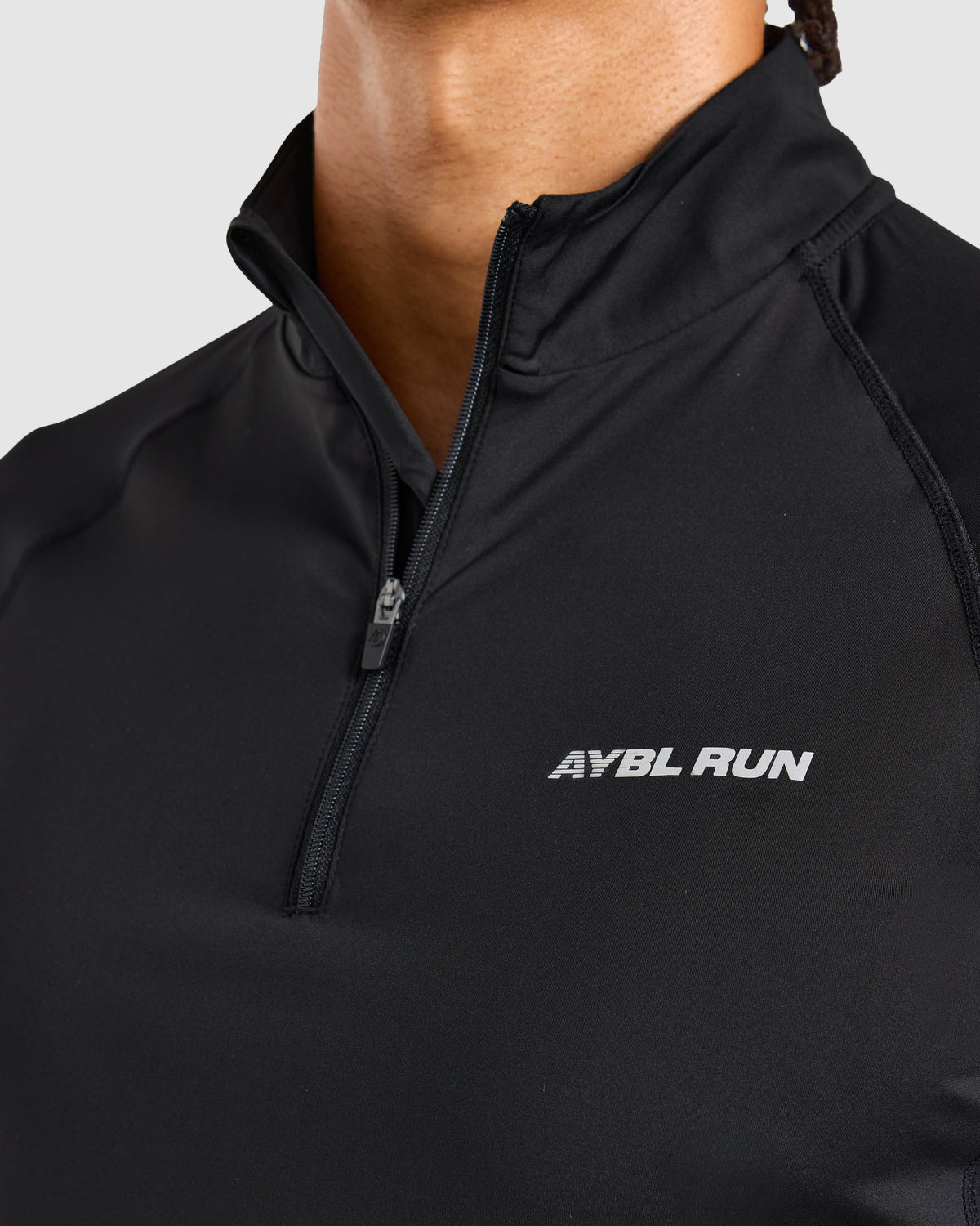 Run 1/4 Zip Pullover - Zwart