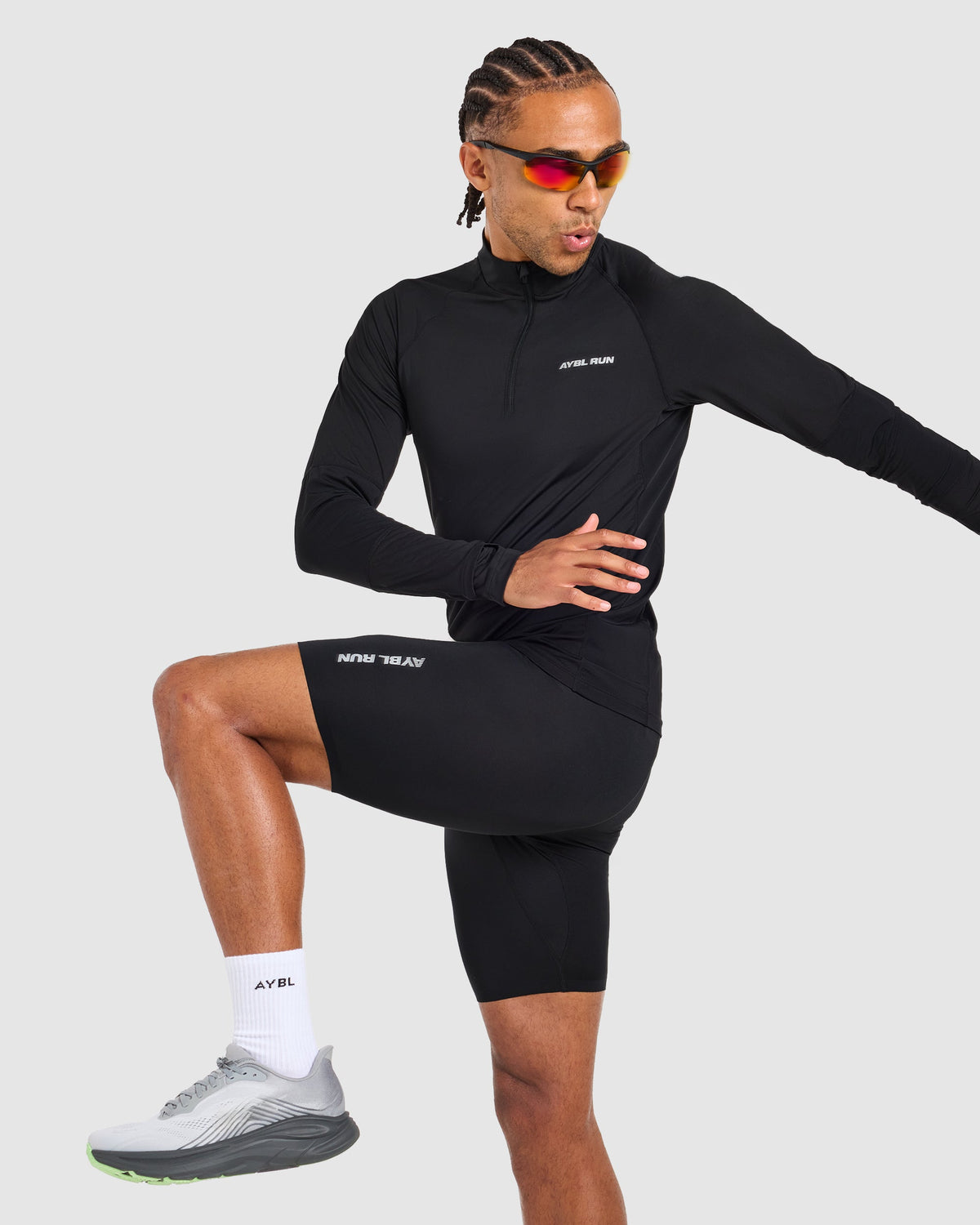 Run 1/4 Zip Pullover - Zwart