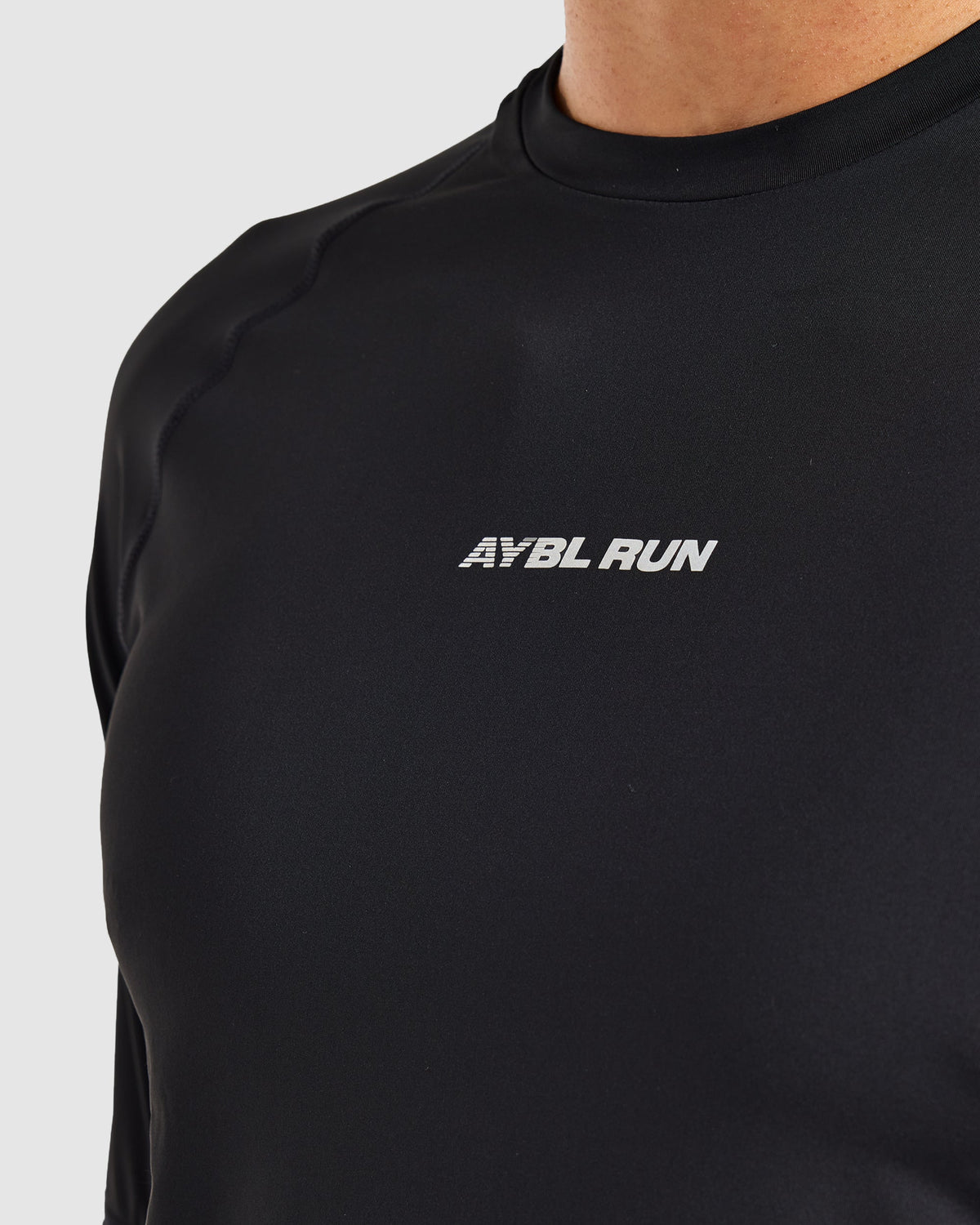 Run Long Sleeve T Shirt - Zwart