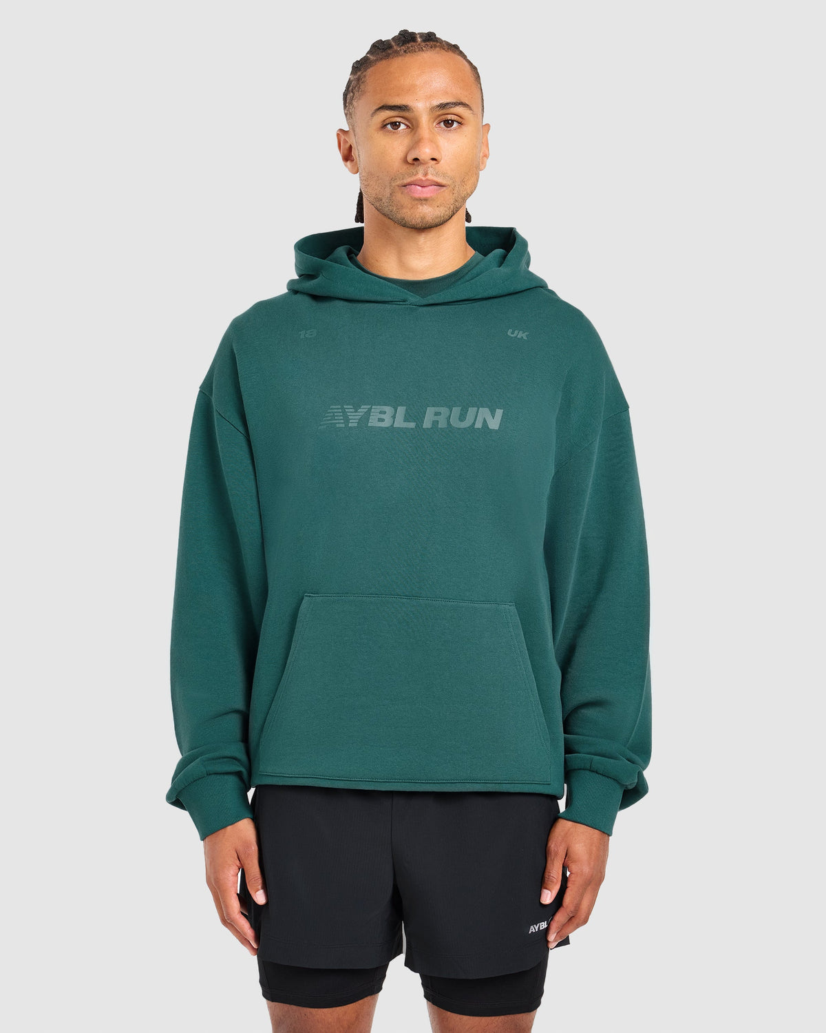 Run Graphic Hoodie - Dark Teal