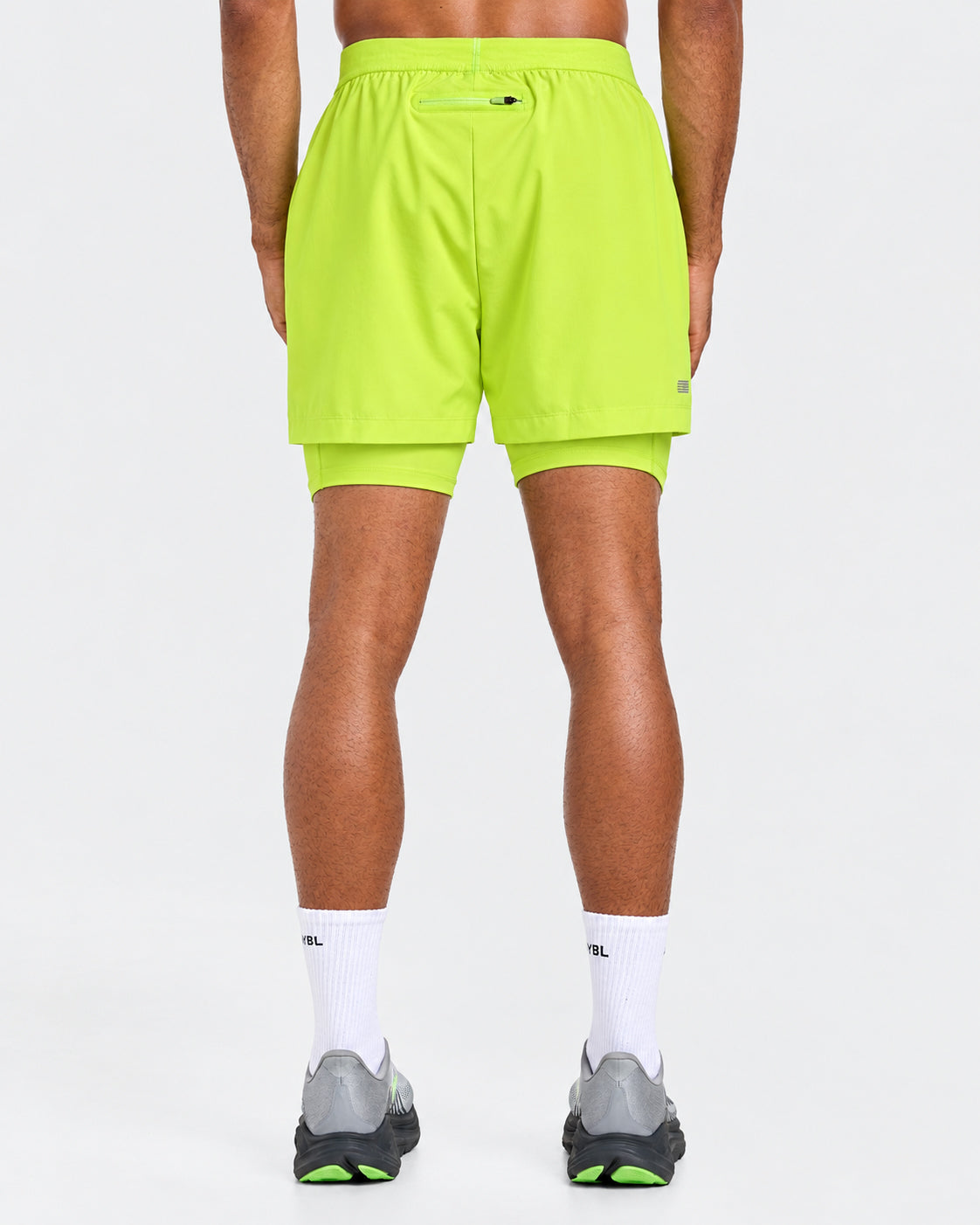 Run 2 in 1 Shorts - Neon Geel