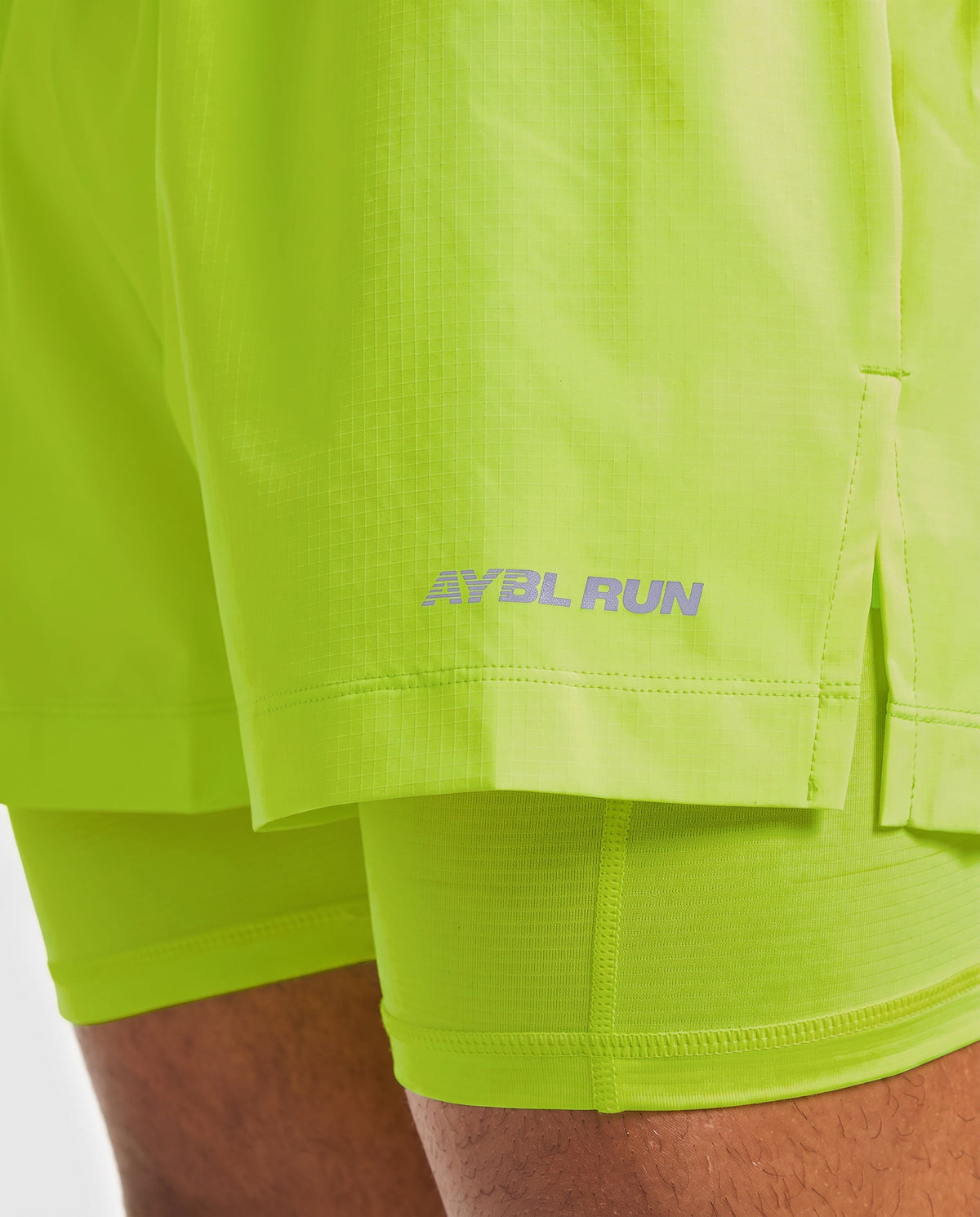 Run 2 in 1 Shorts - Neon Geel