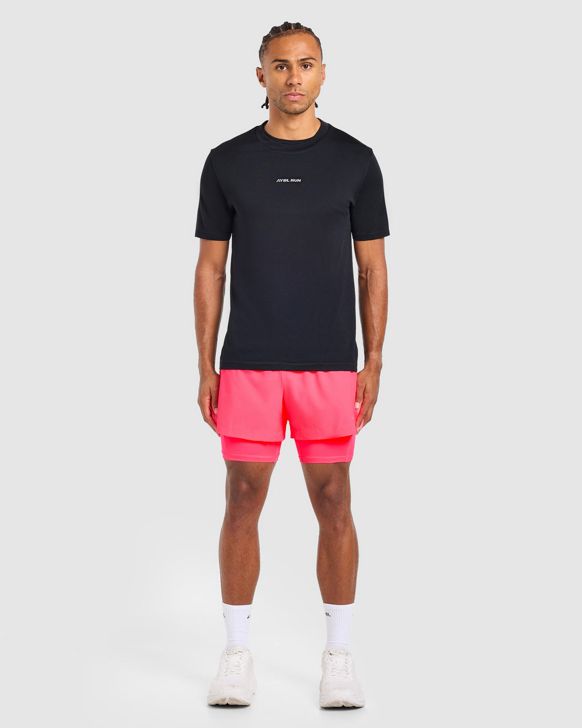 Run 2 in 1 Shorts - Neon Roze