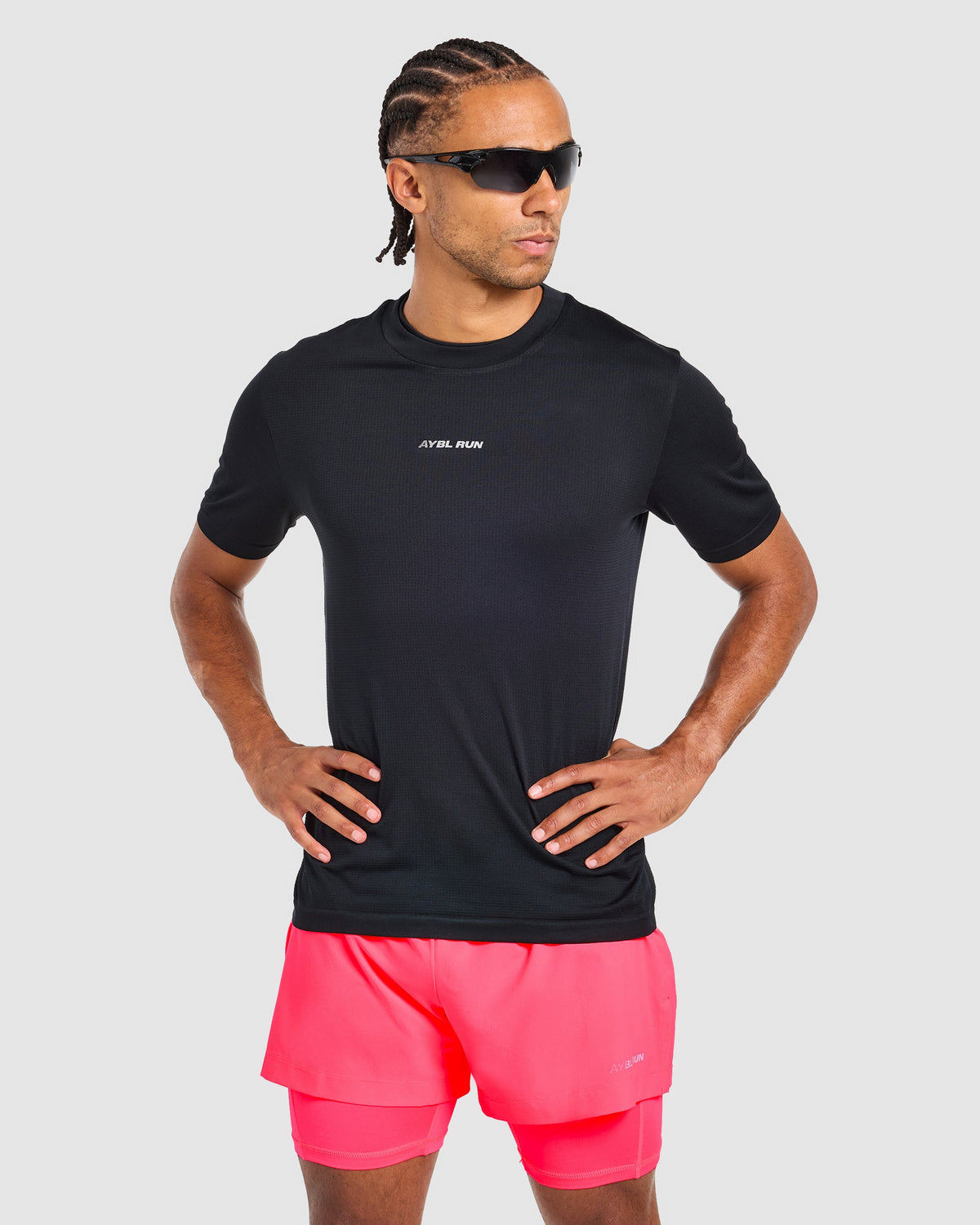 Run 2 in 1 Shorts - Neon Roze