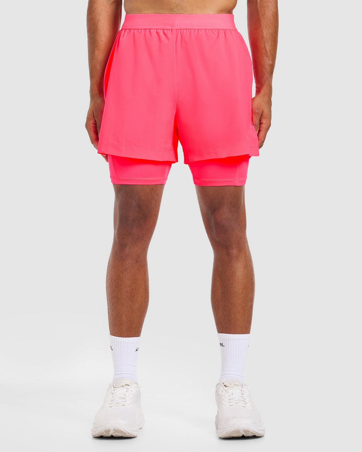 Run 2 in 1 Shorts - Neon Roze