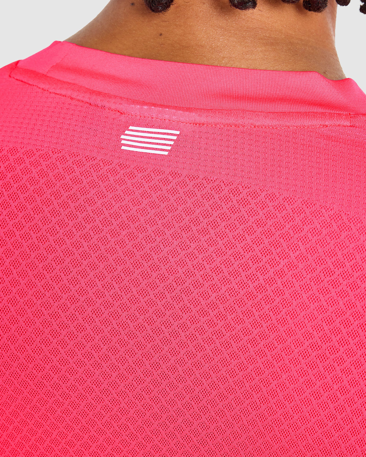Run Seamless T Shirt - Neon Roze