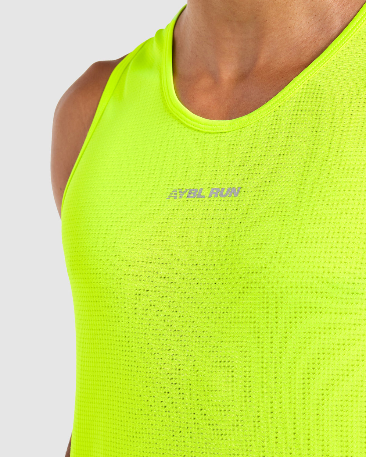 Run Seamless Tank - Neon Geel