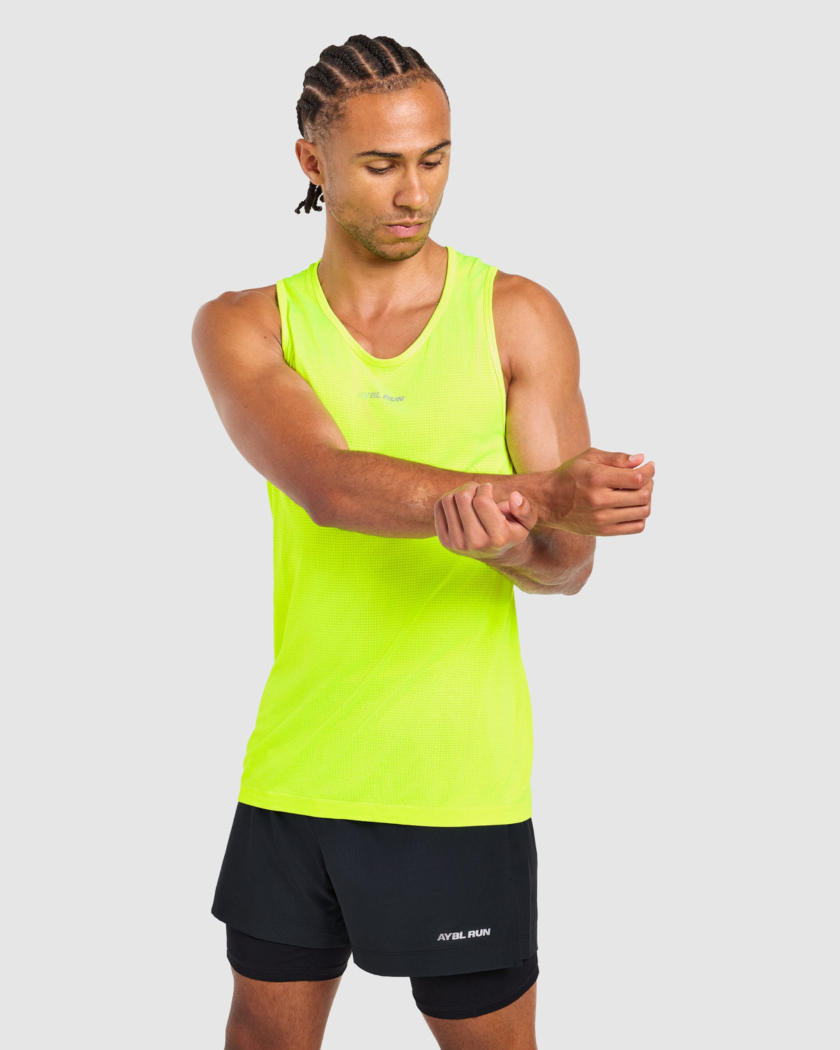 Run Seamless Tank - Neon Geel