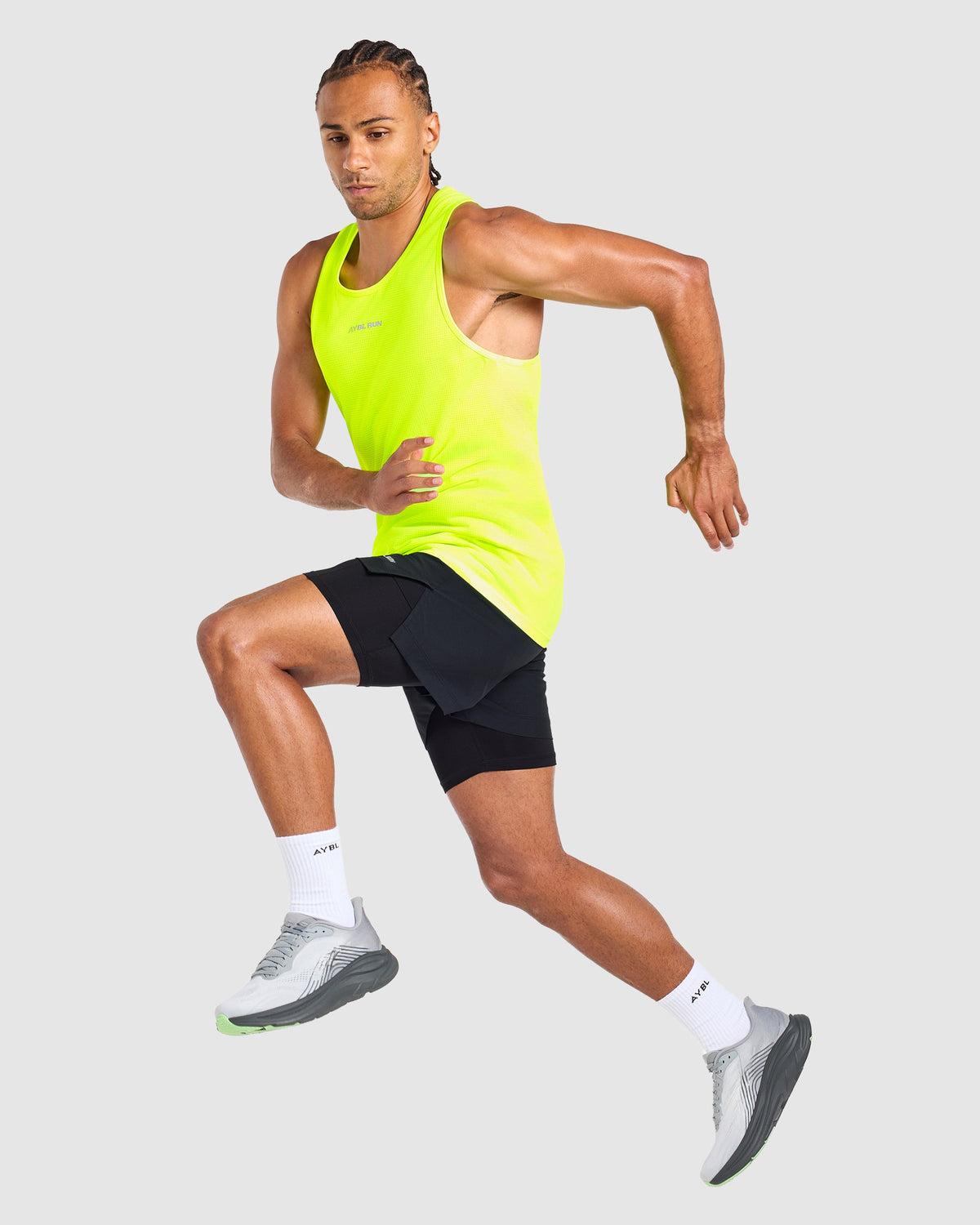 Run Seamless Tank - Neon Geel
