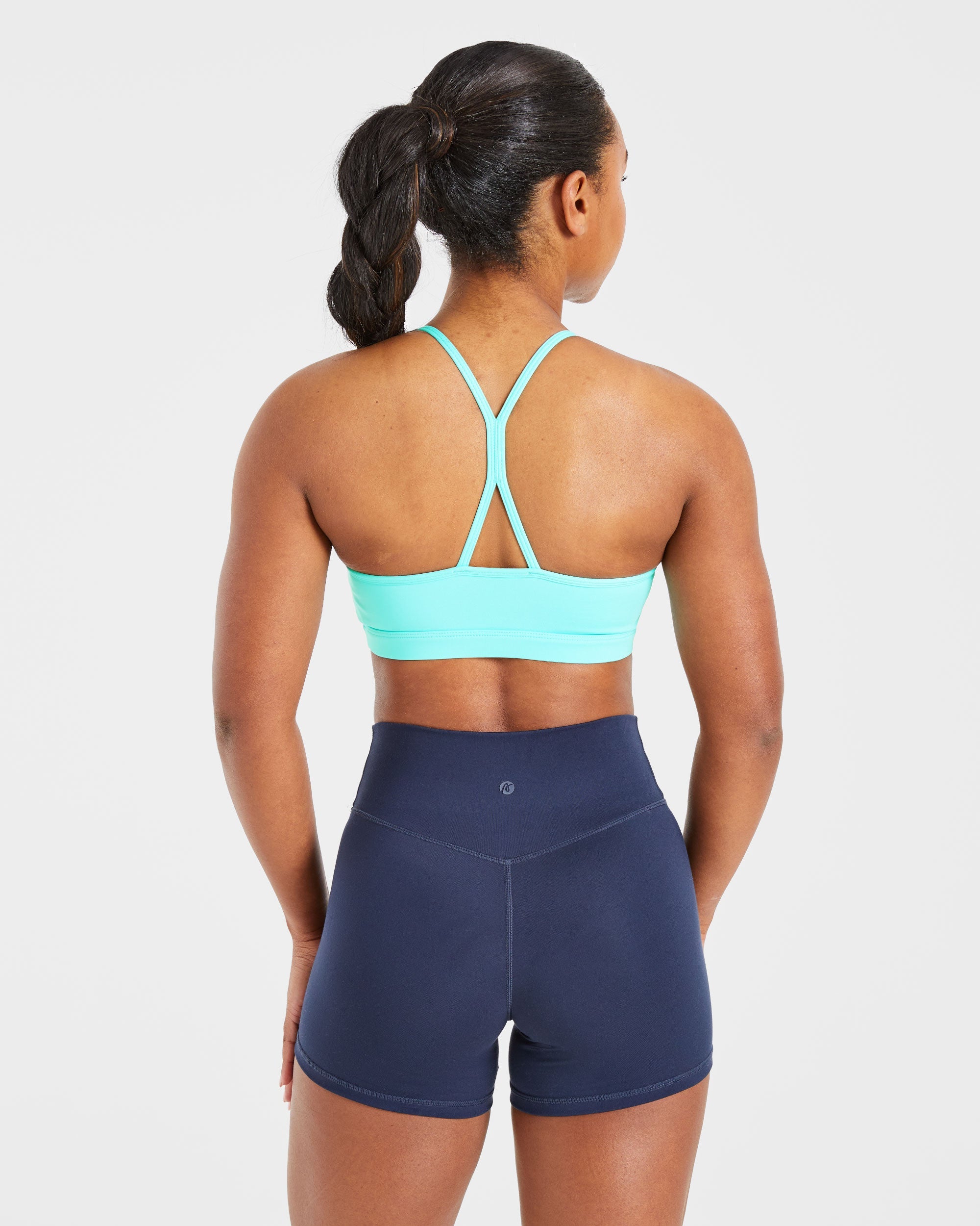 Essential Ruched Sports Bra - Aqua Blauw