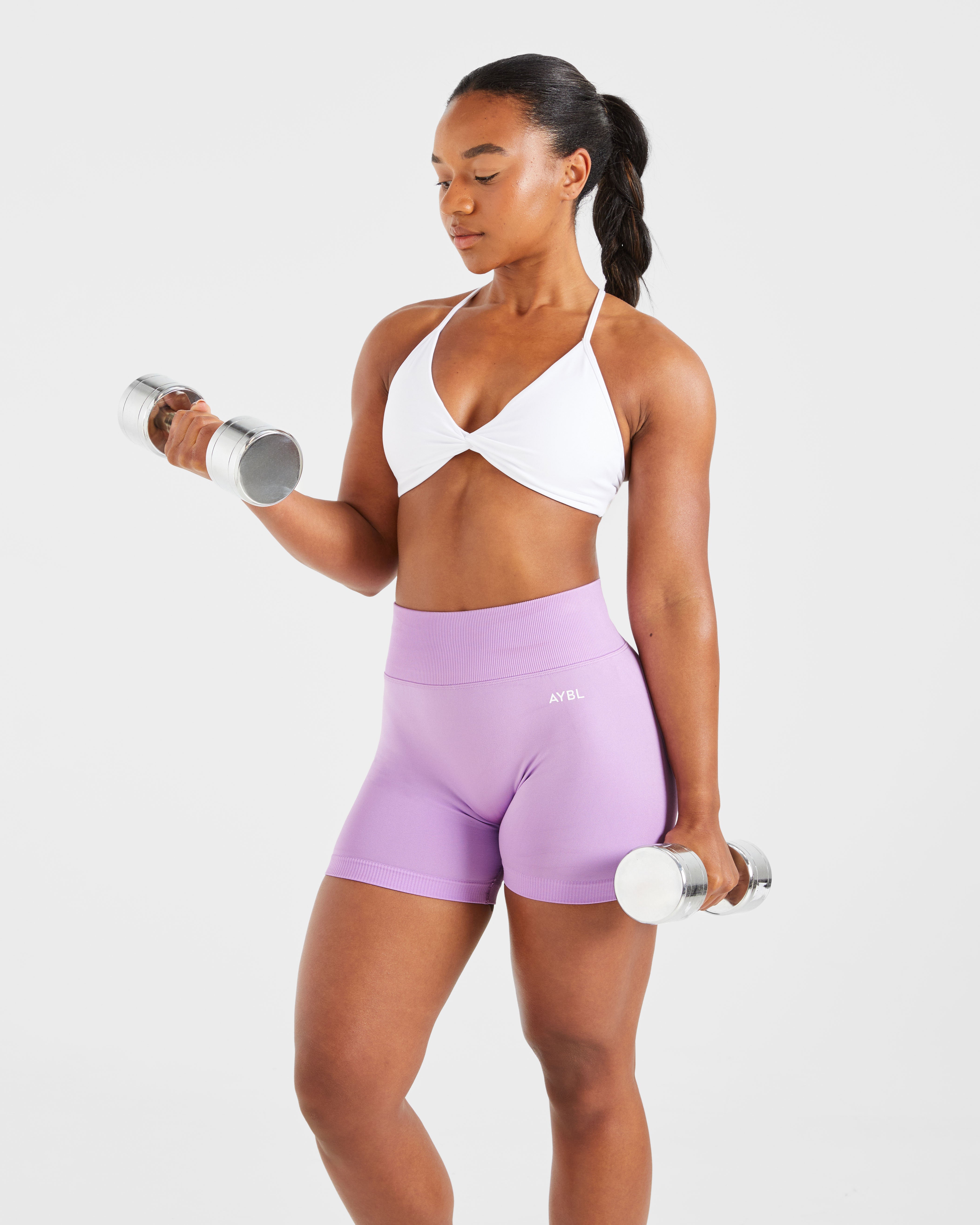 Essential Twist Crossback Sports Bra - Wit