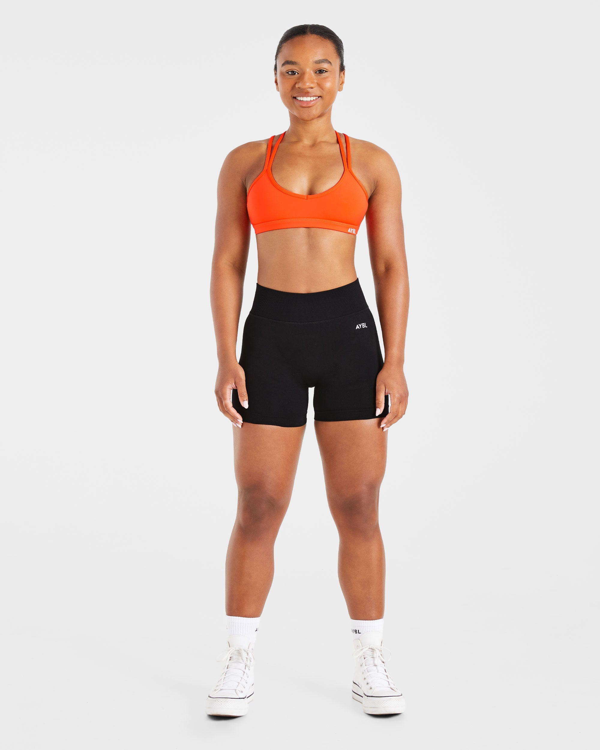 Essential Strappy Sports Bra - Bright Oranje