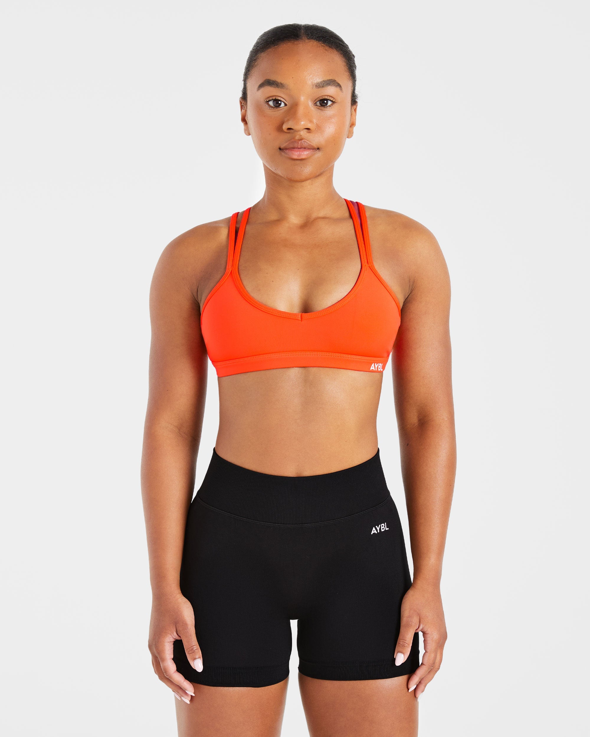 Essential Strappy Sports Bra - Bright Oranje