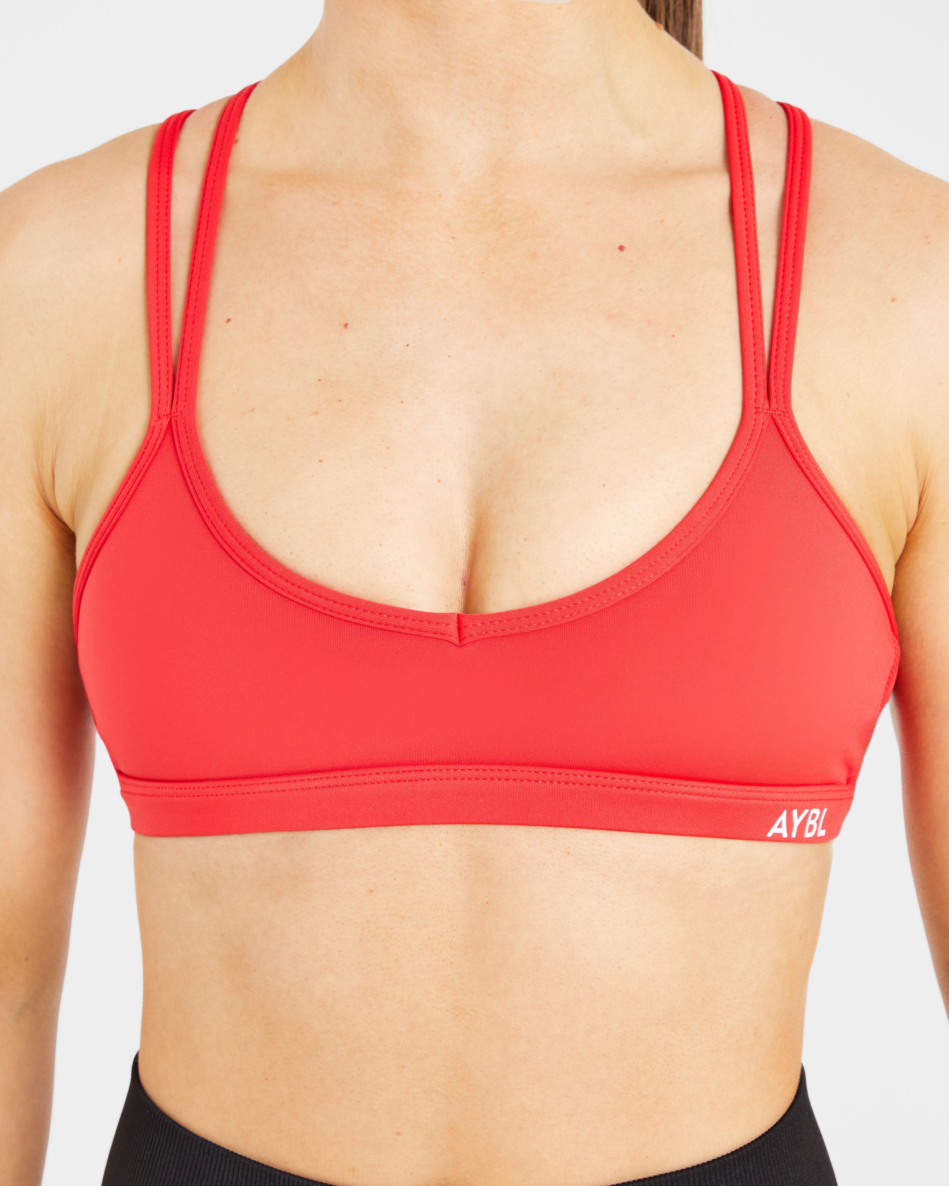 Essential Strappy Sports Bra - True Rood