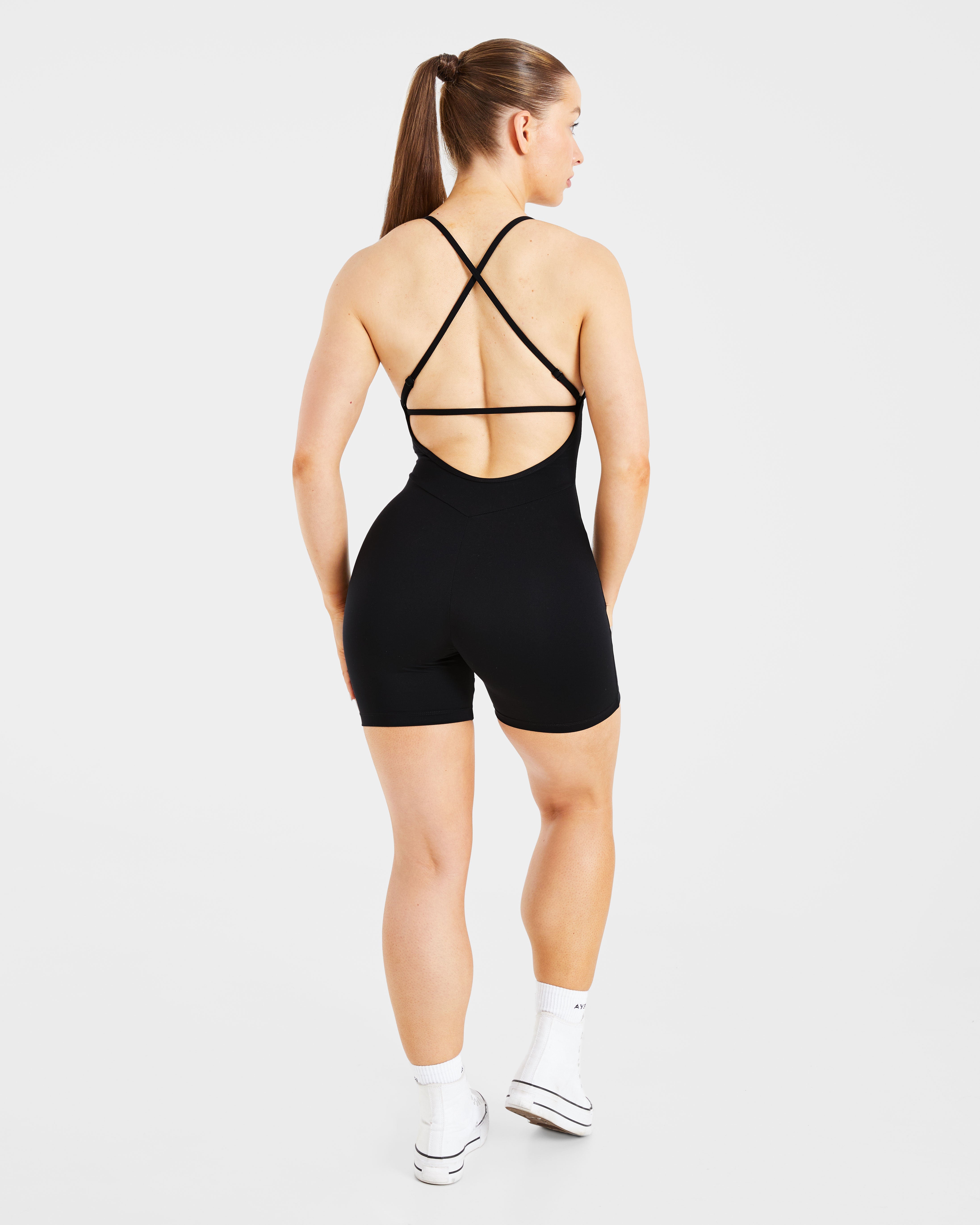 Sculpt Backless All In One - Zwart