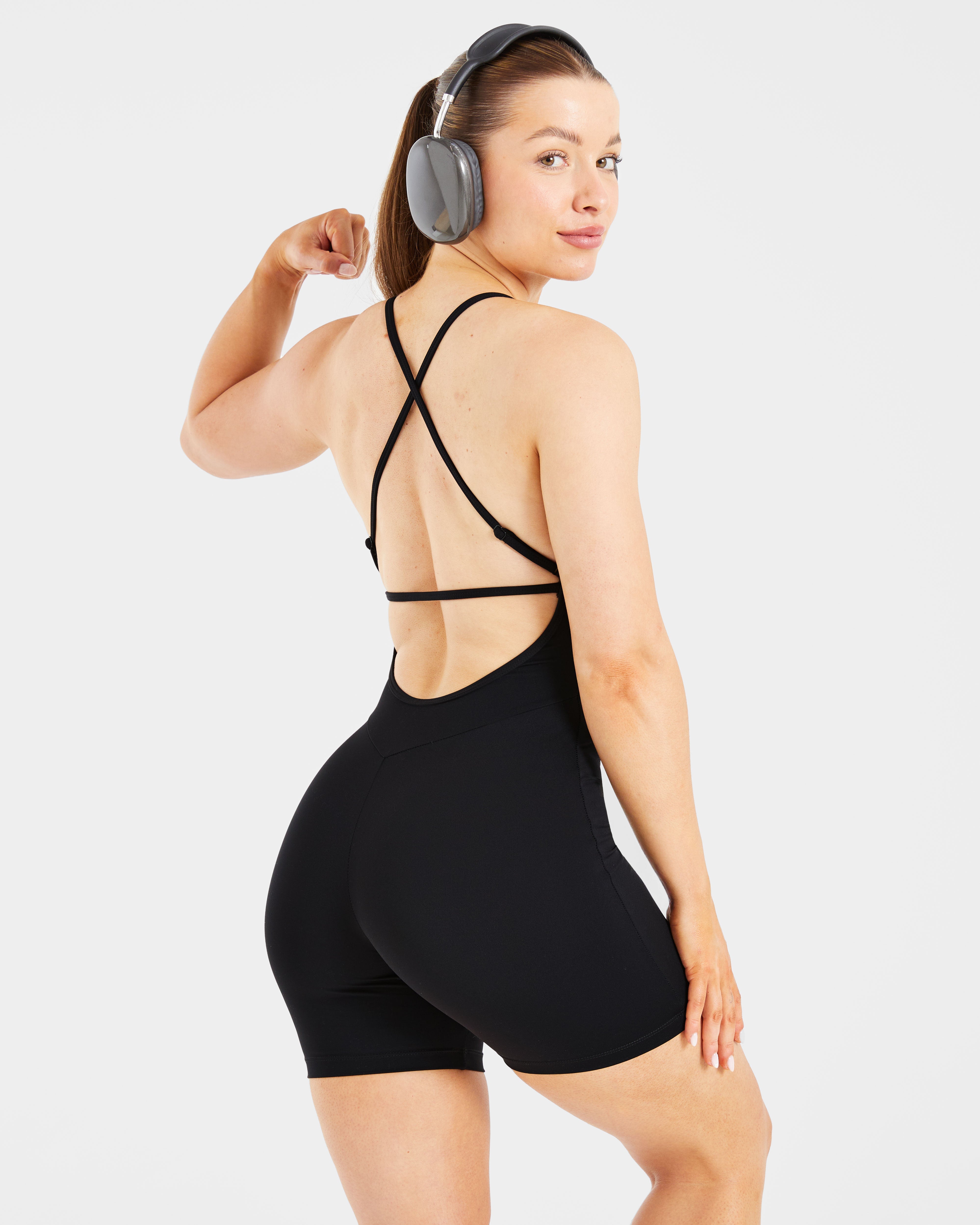 Sculpt Backless All In One - Zwart