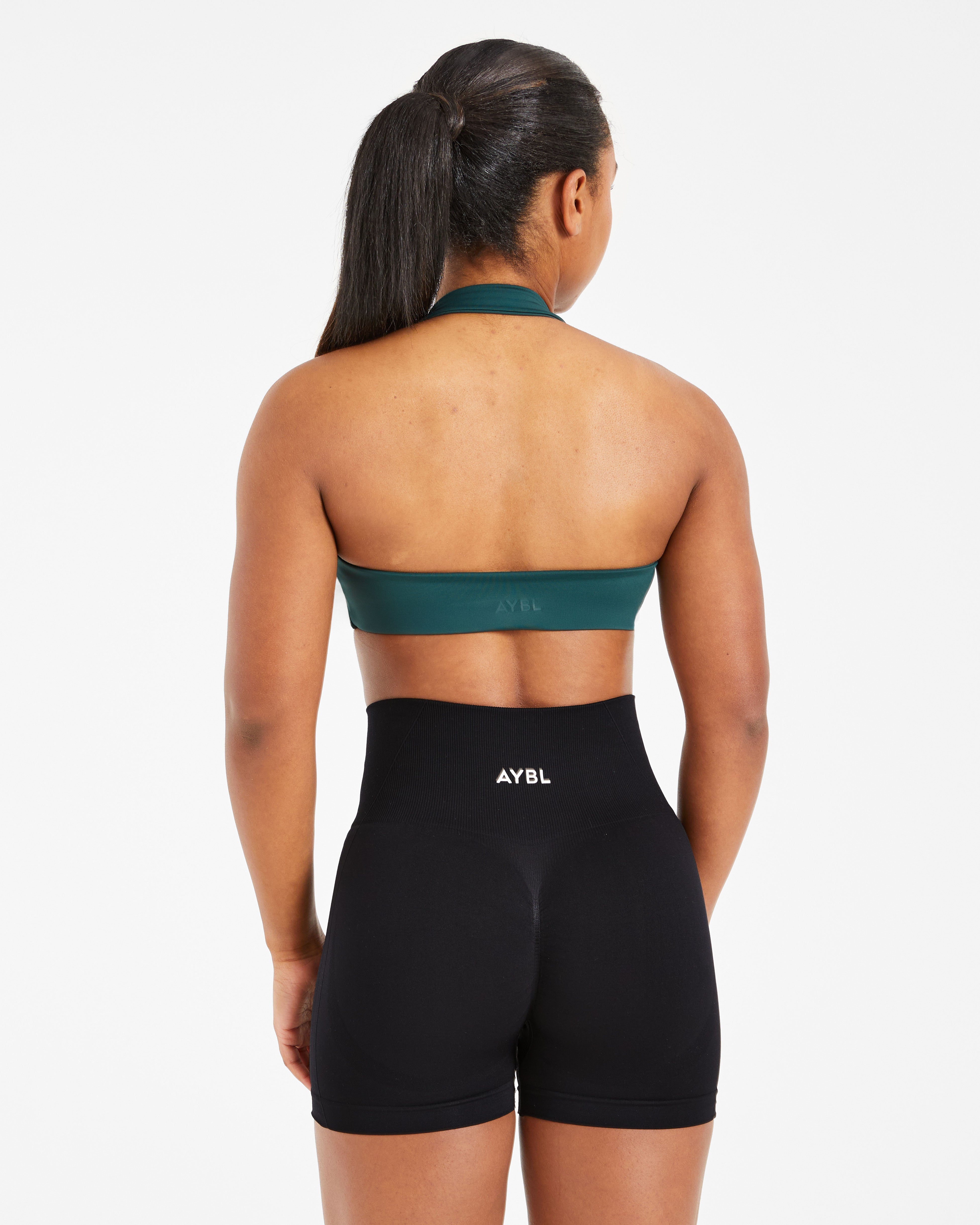 Essential Halterneck Sports Bra - Deep Groen