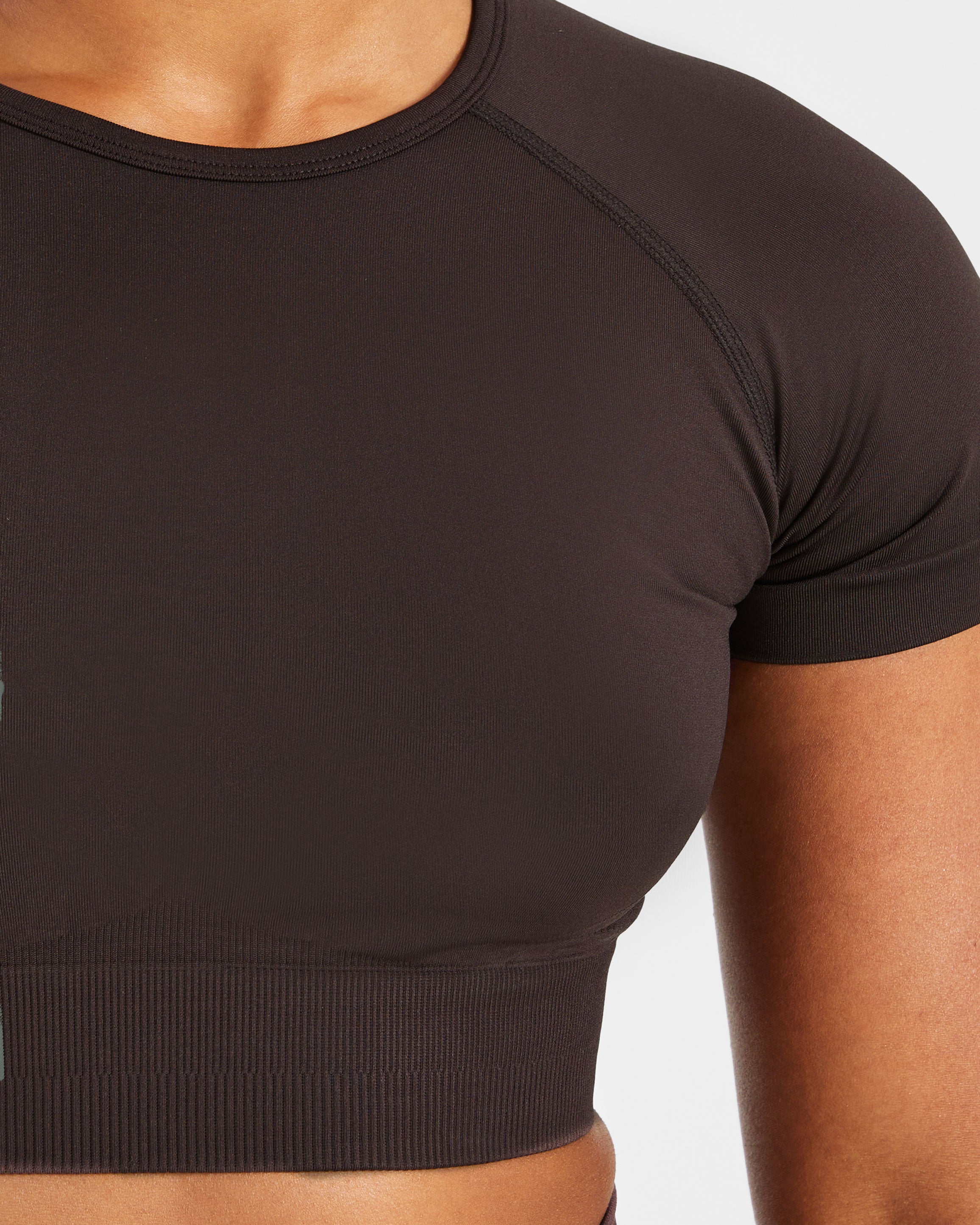 Empower Seamless Crop Top - Cocoa Bruin
