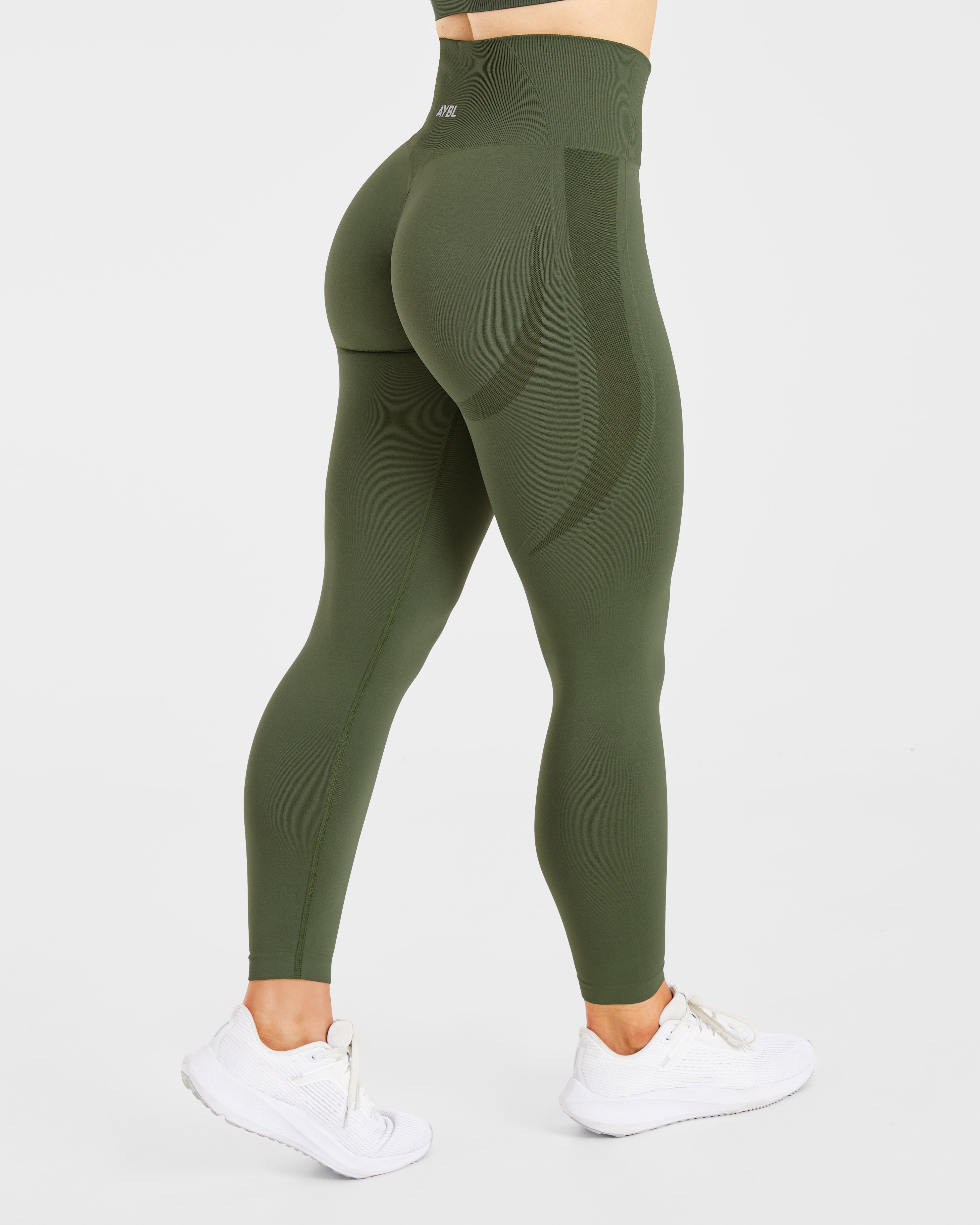 Empower Seamless Leggings - Khaki Groen