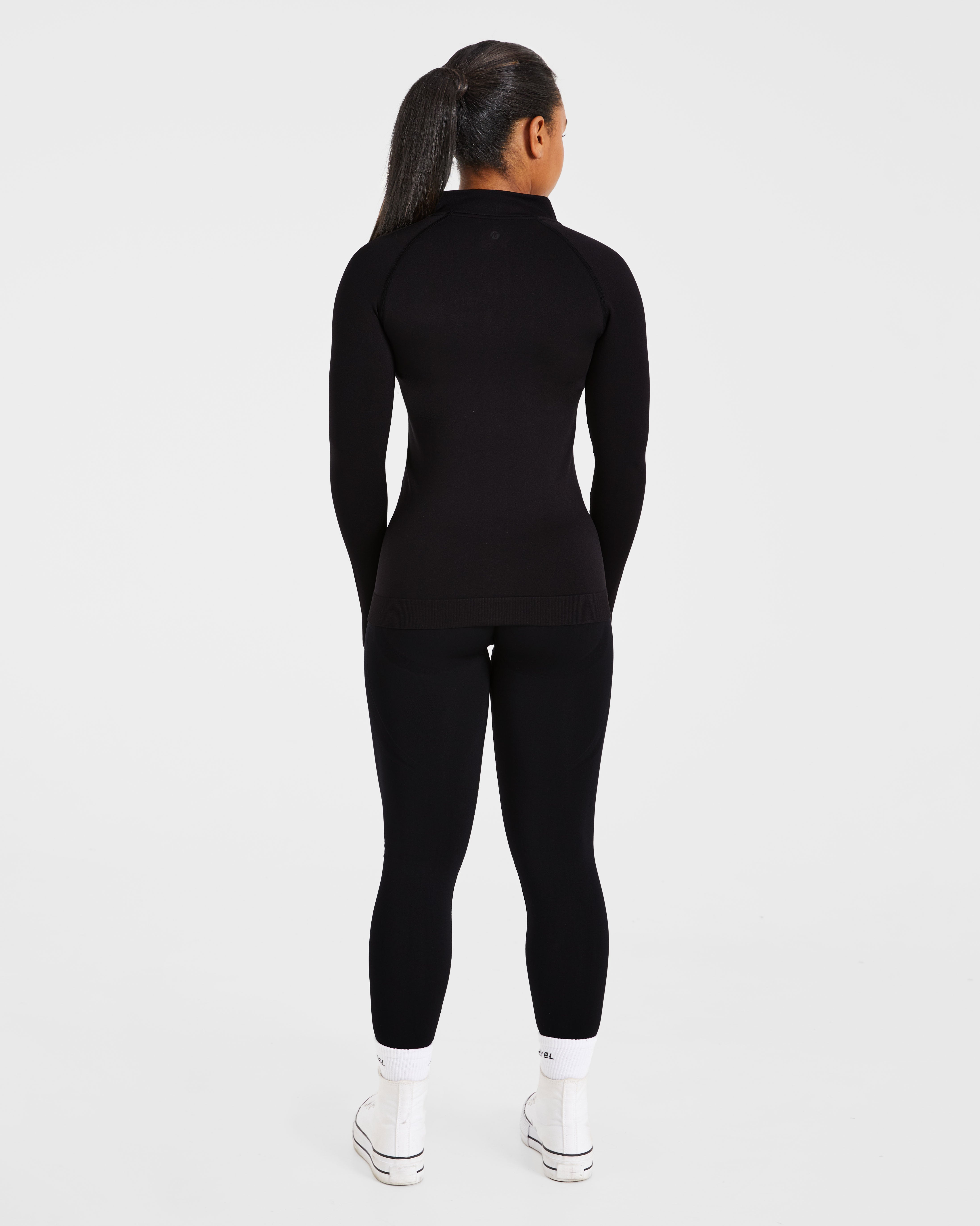 Essential Seamless Zip Jacket - Zwart