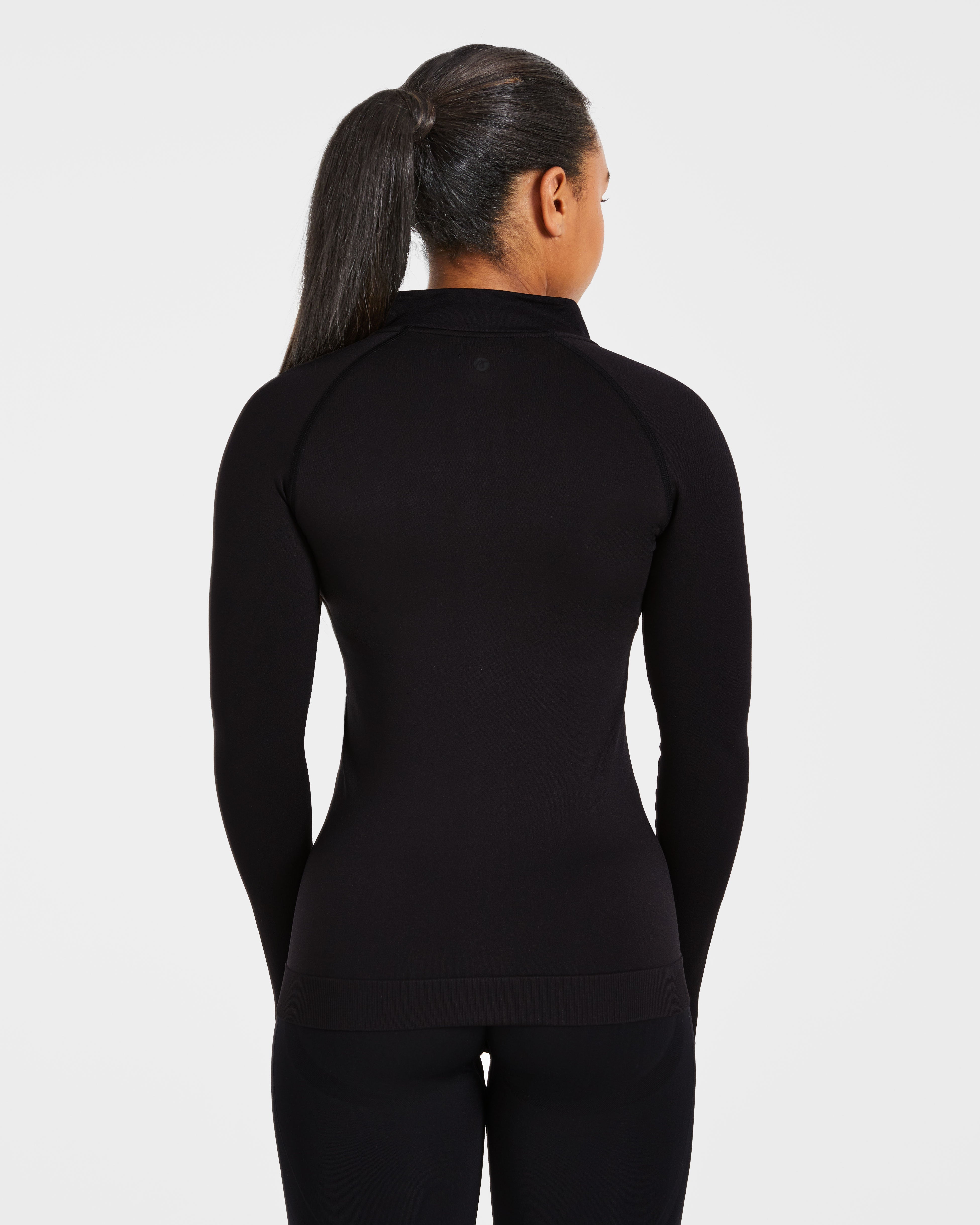 Essential Seamless Zip Jacket - Zwart