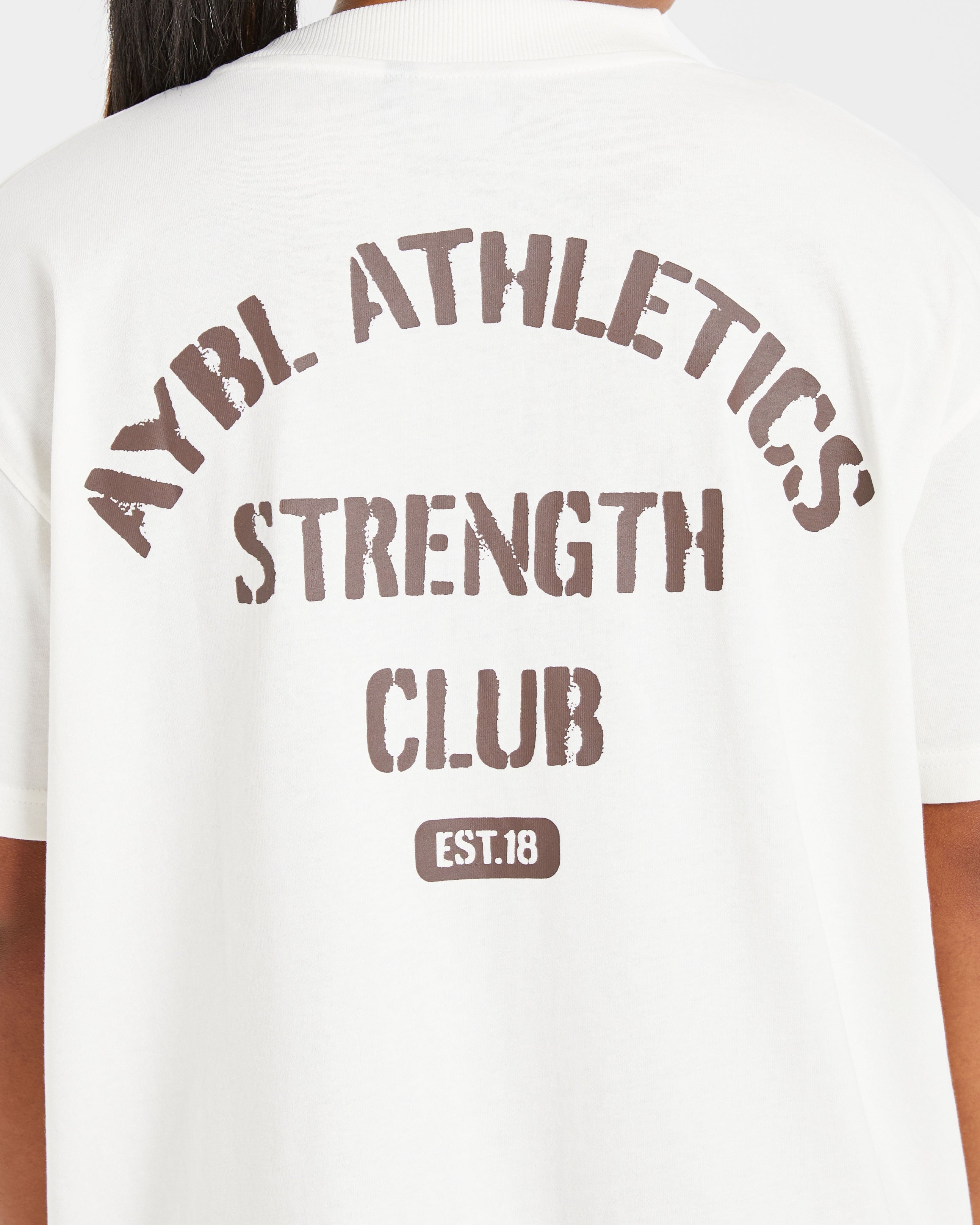Athletics Strength Club Oversized T Shirt - Off Wit/Bruin