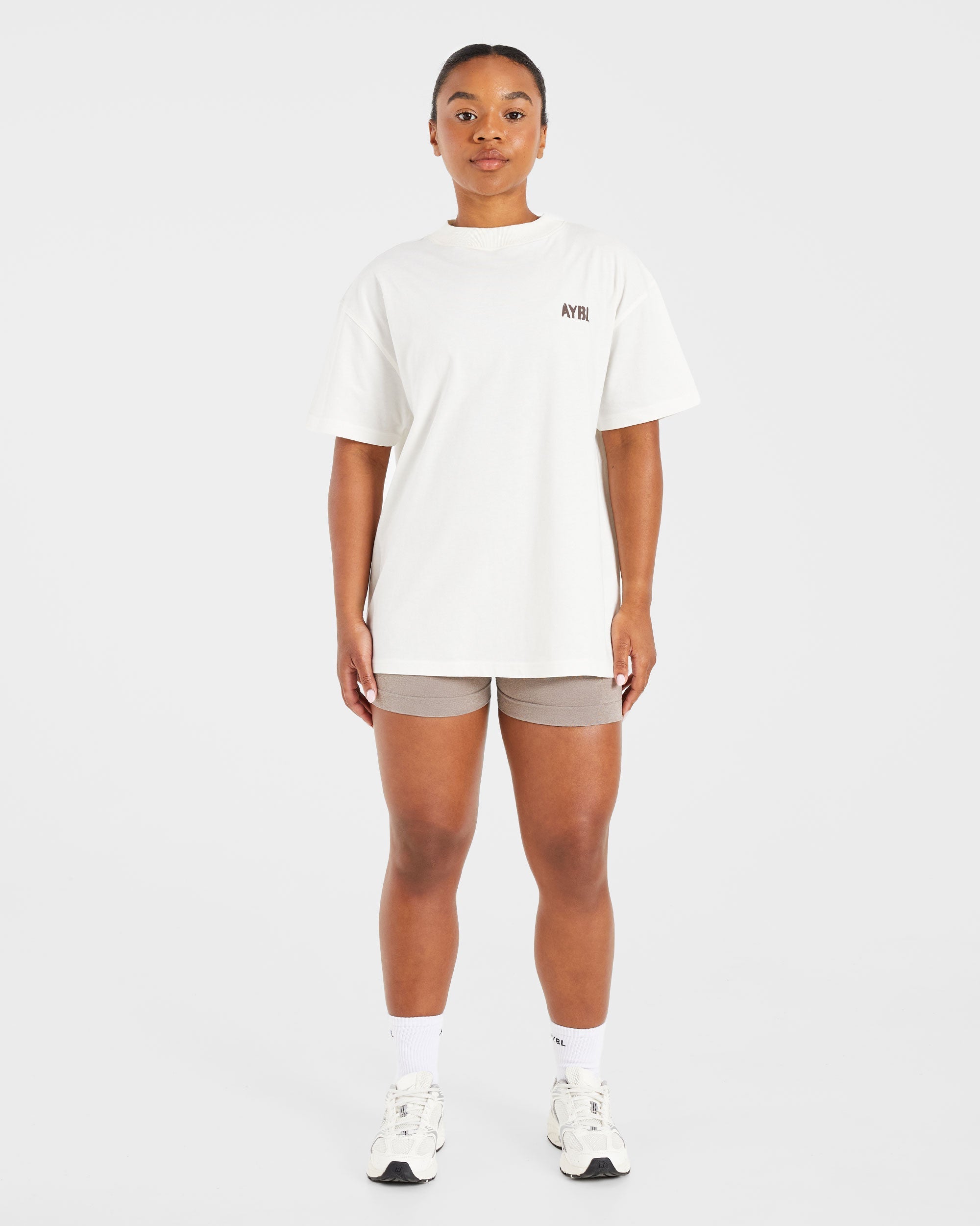 Athletics Strength Club Oversized T Shirt - Off Wit/Bruin