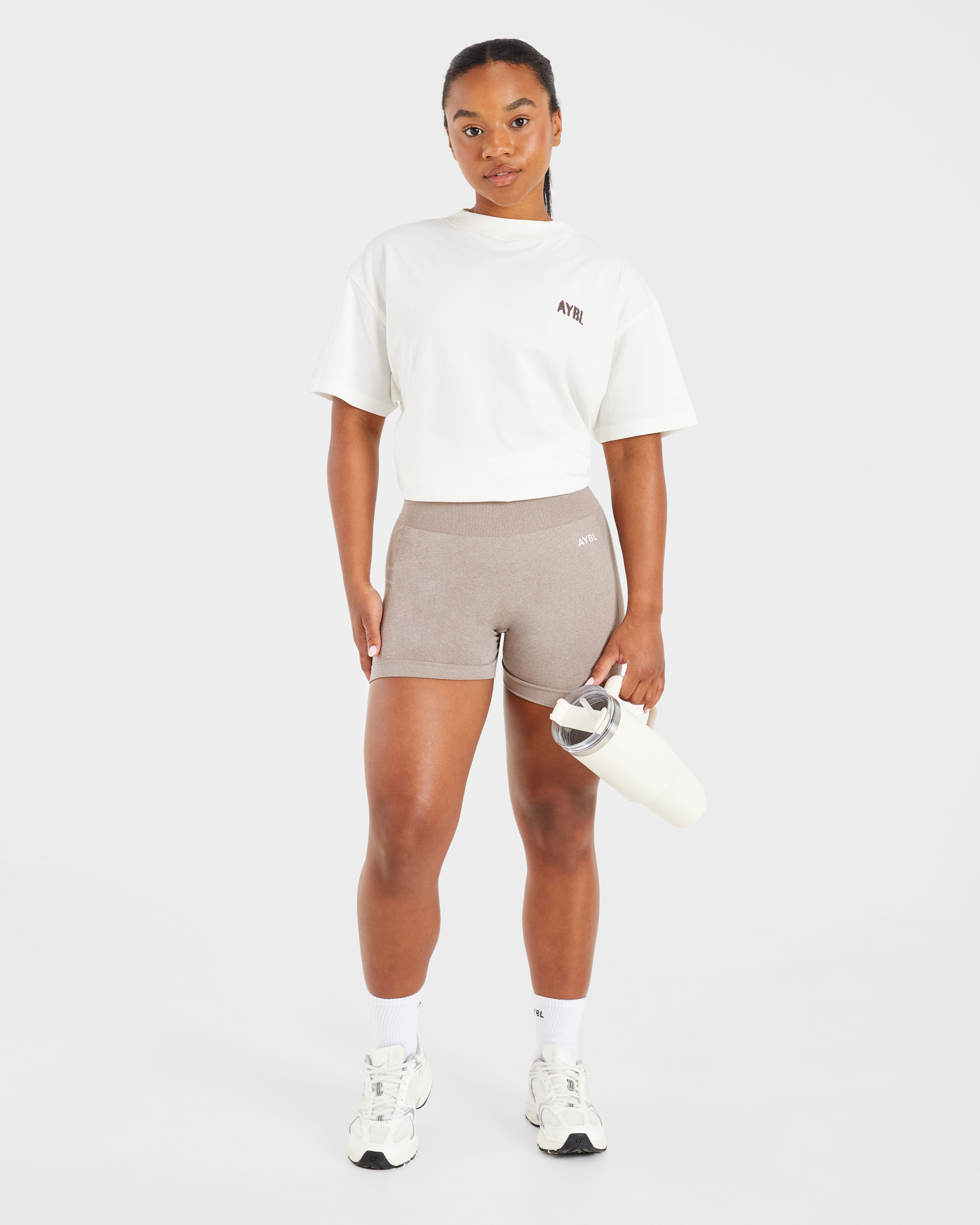 Athletics Strength Club Oversized T Shirt - Off Wit/Bruin