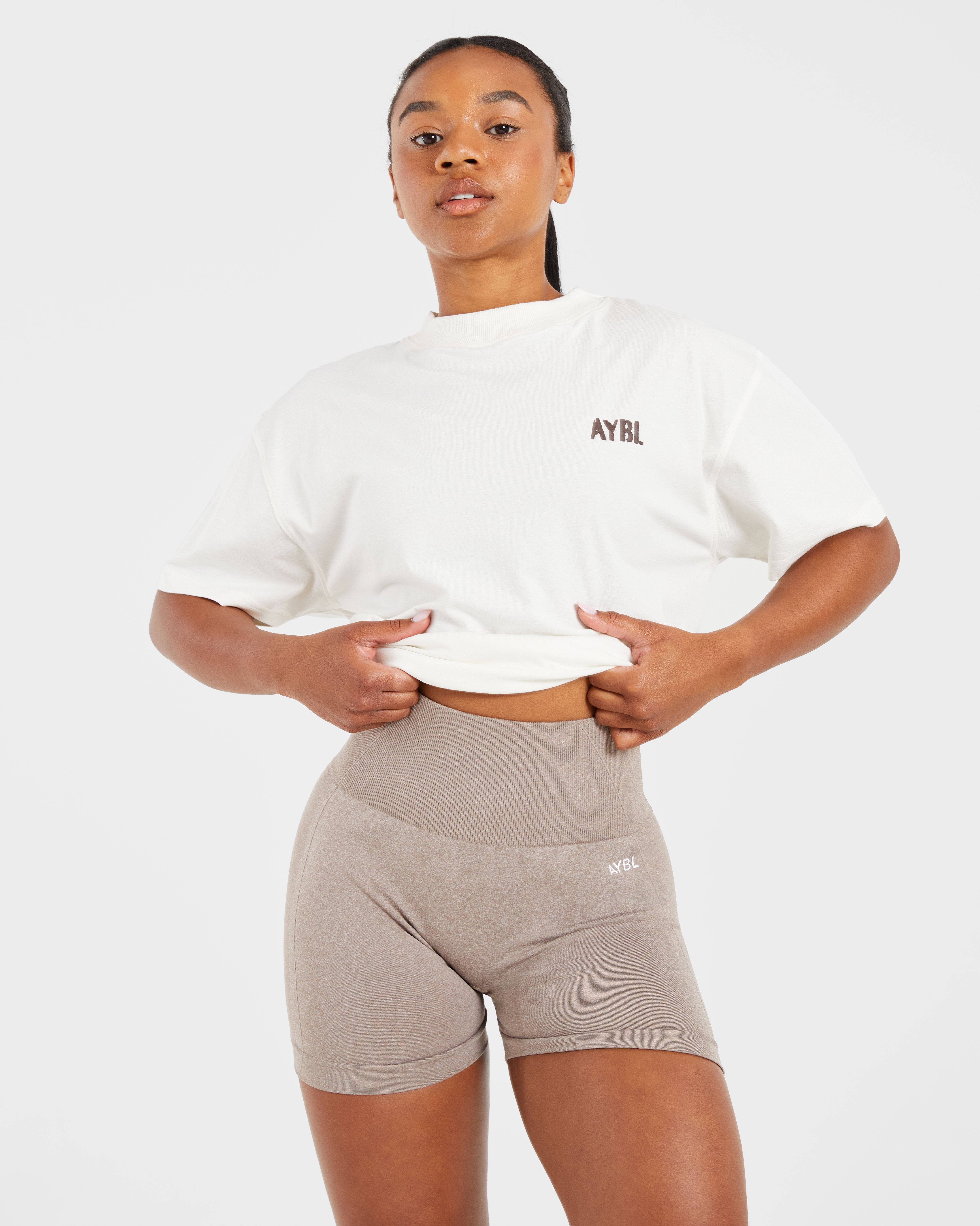Athletics Strength Club Oversized T Shirt - Off Wit/Bruin