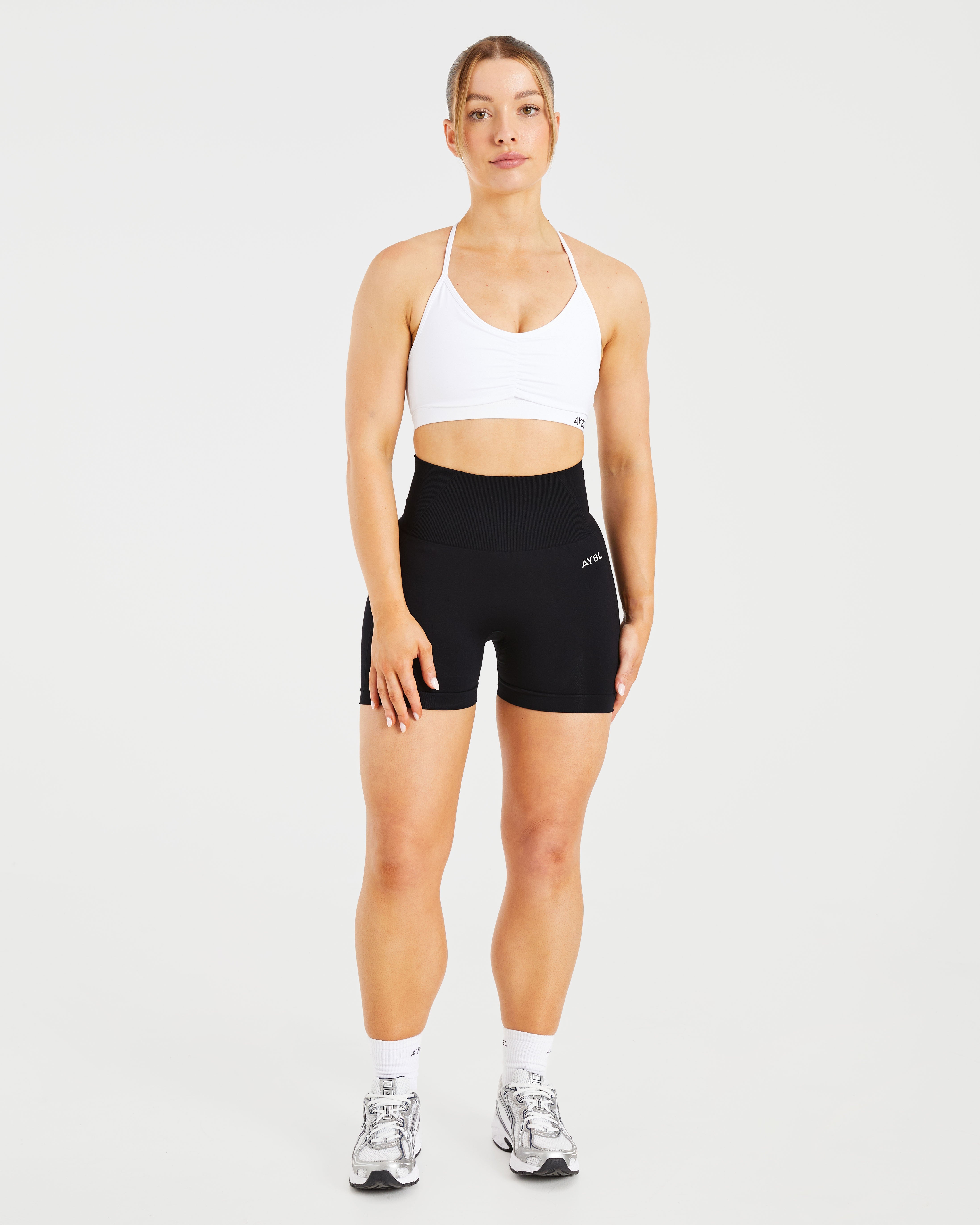 Essential Ruched Sports Bra - Wit