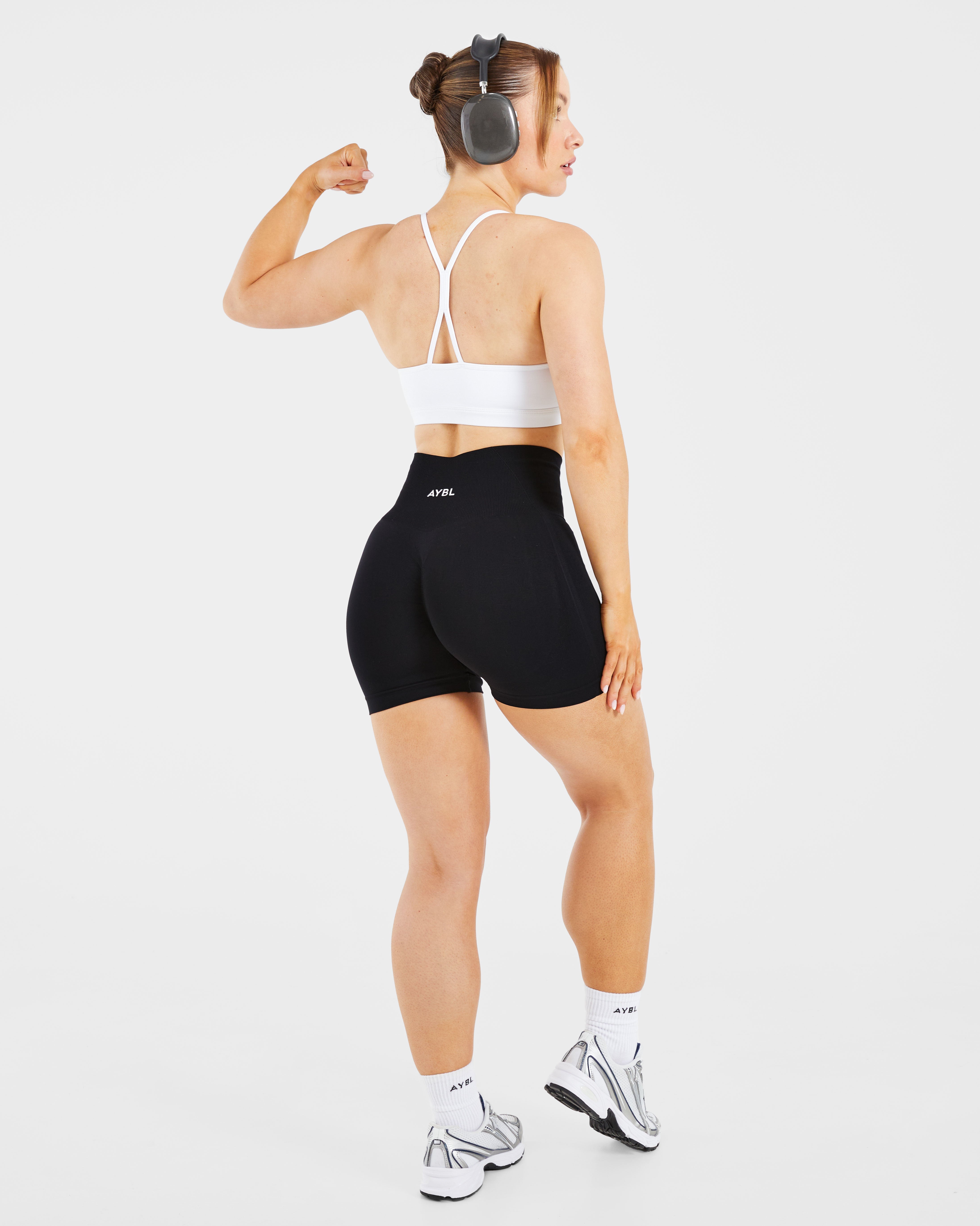 Essential Ruched Sports Bra - Wit