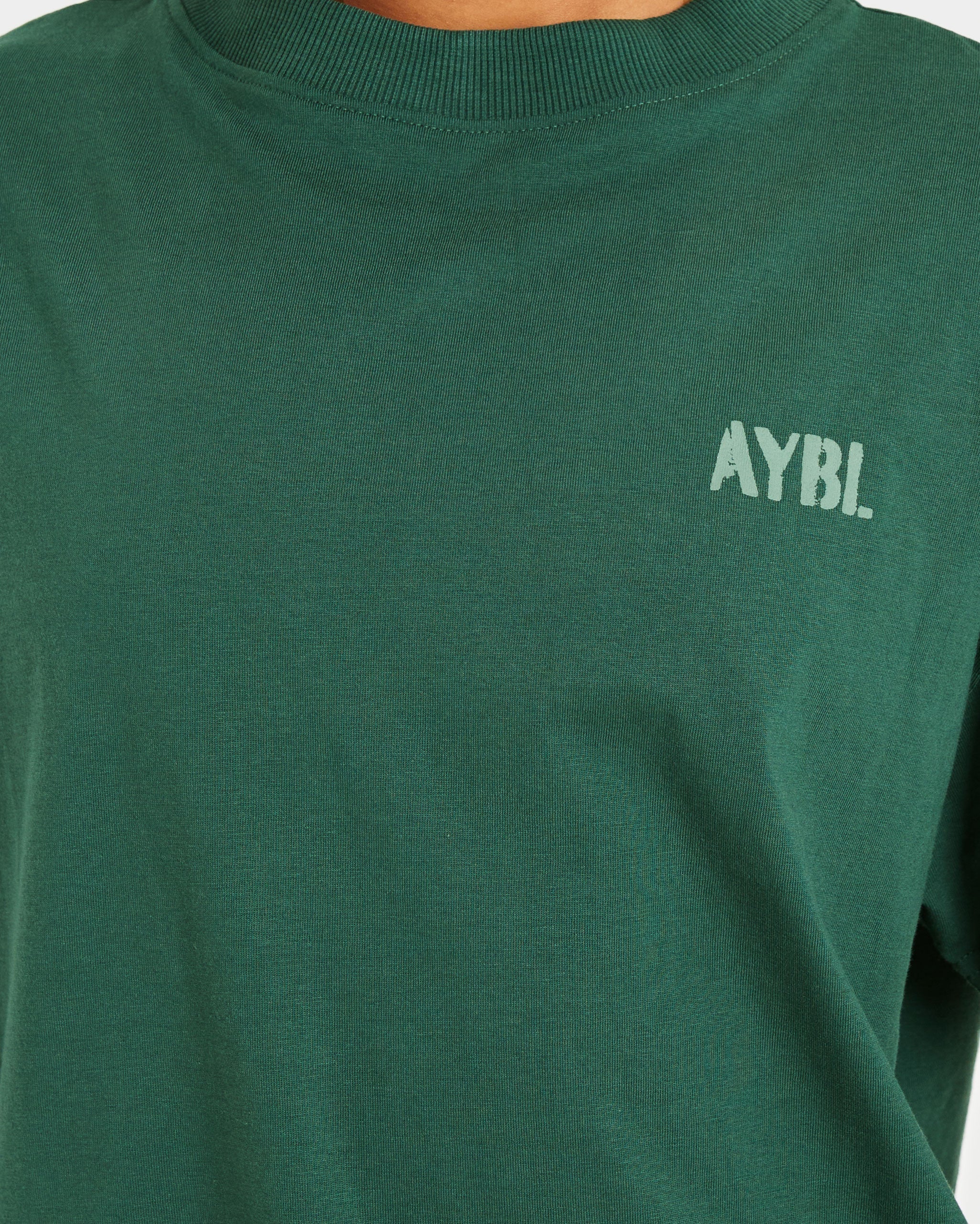 Athletics Strength Club Oversized T Shirt - Forest Groen