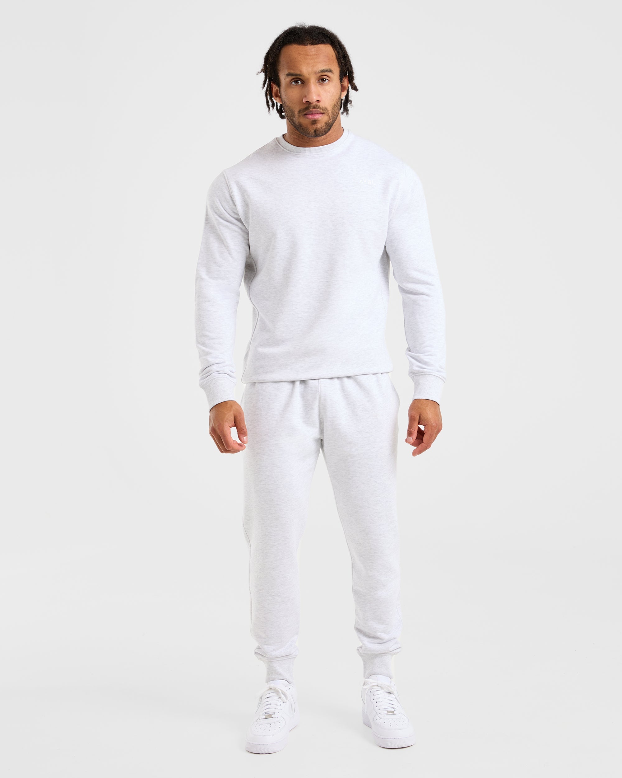 Essential Lightweight Sweater - Grijs Marl