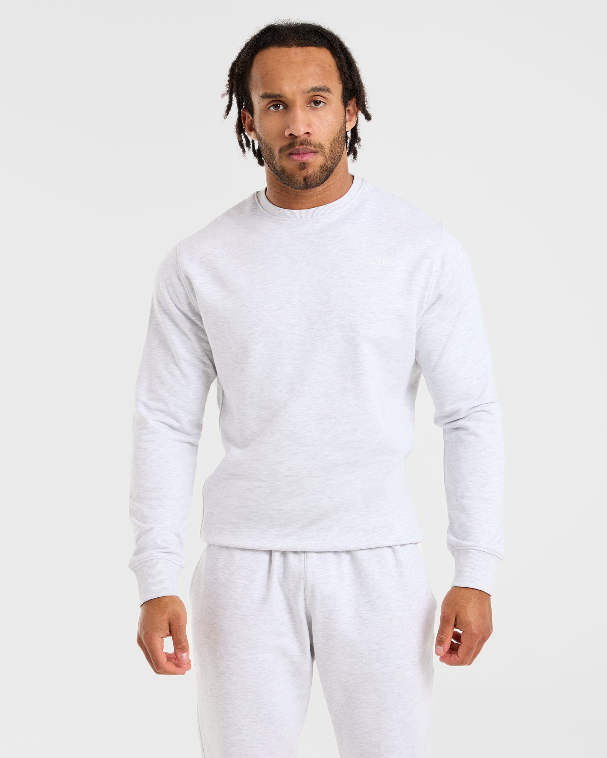 Essential Lightweight Sweater - Grijs Marl