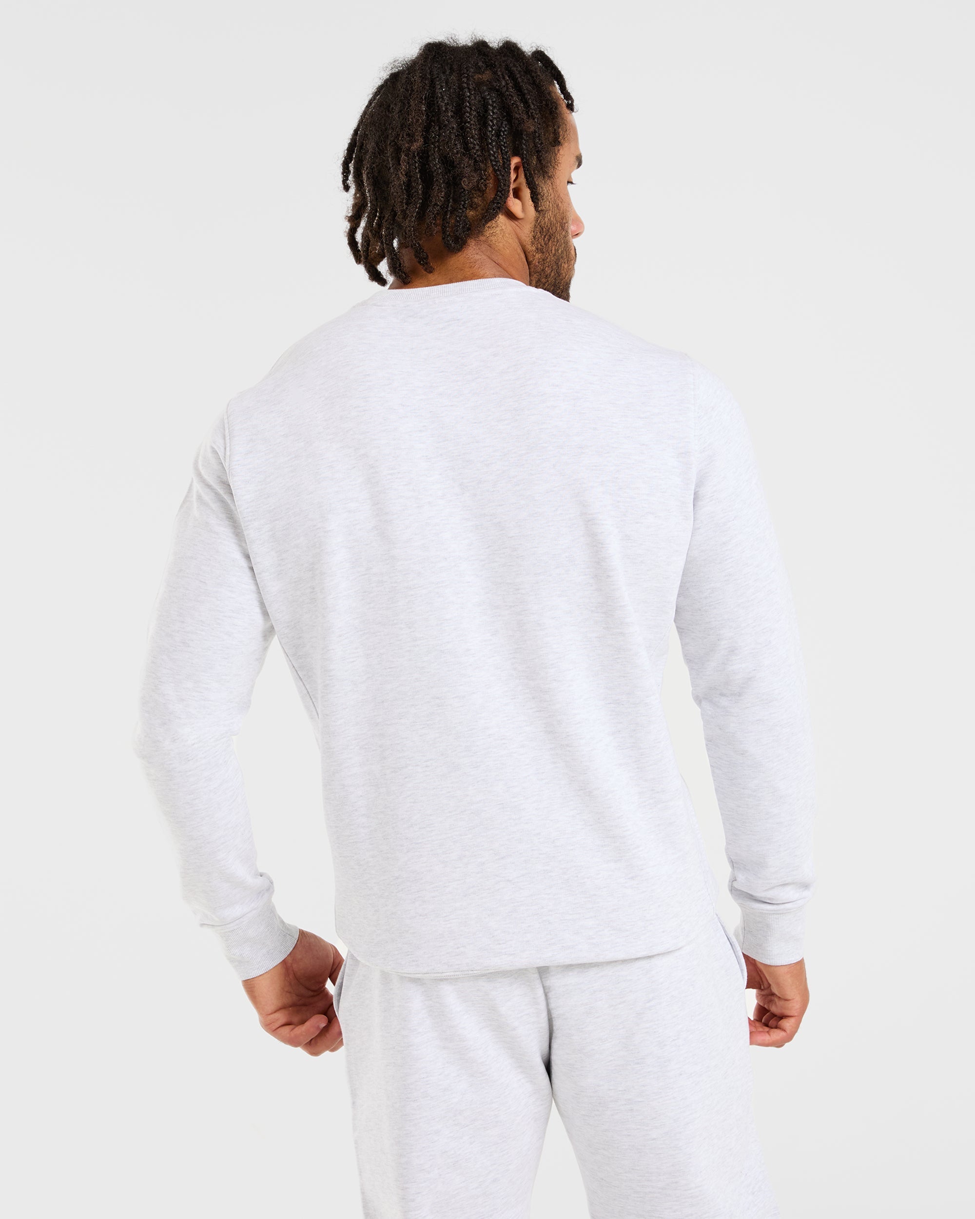 Essential Lightweight Sweater - Grijs Marl