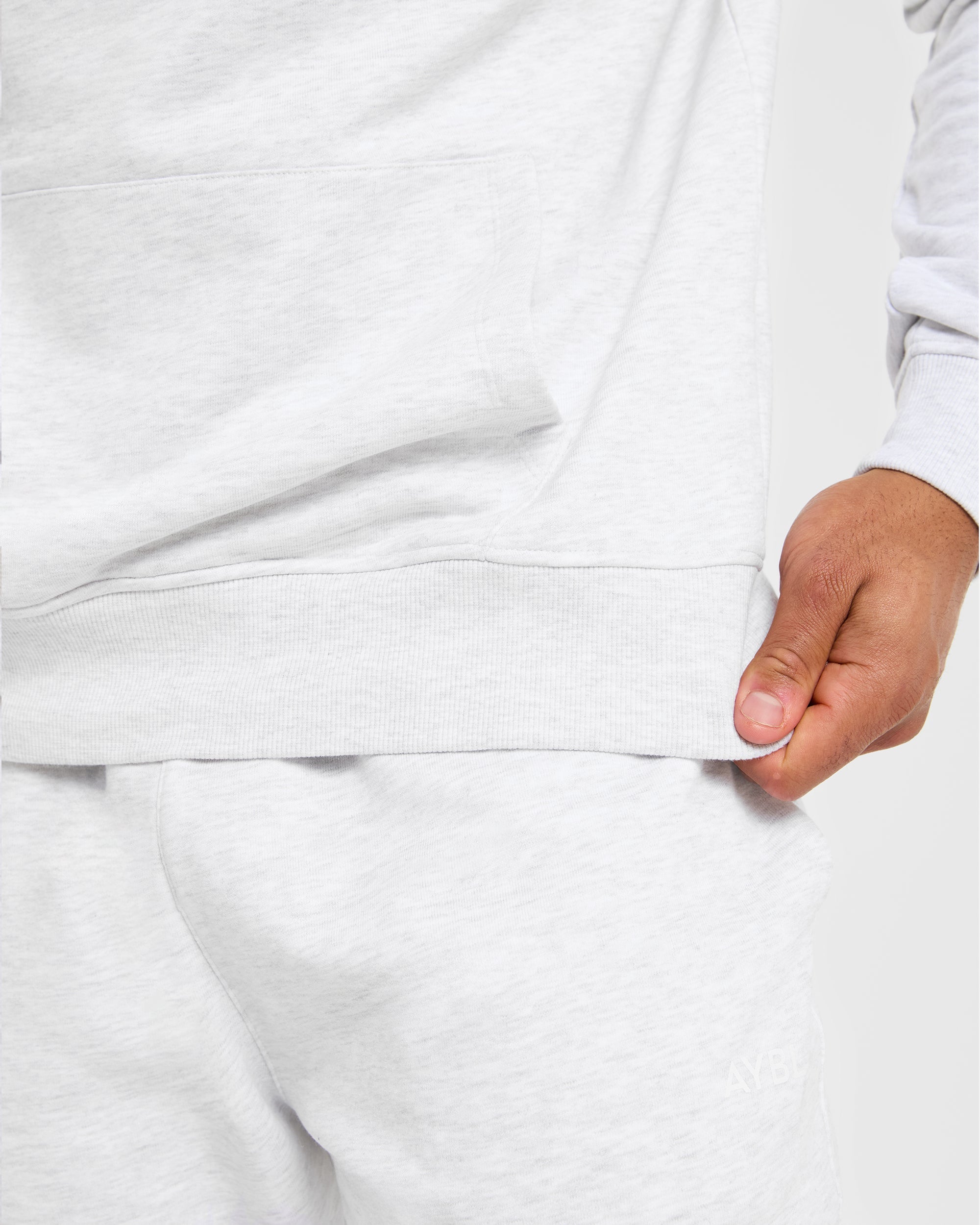 Essential Lightweight Hoodie - Grijs Marl