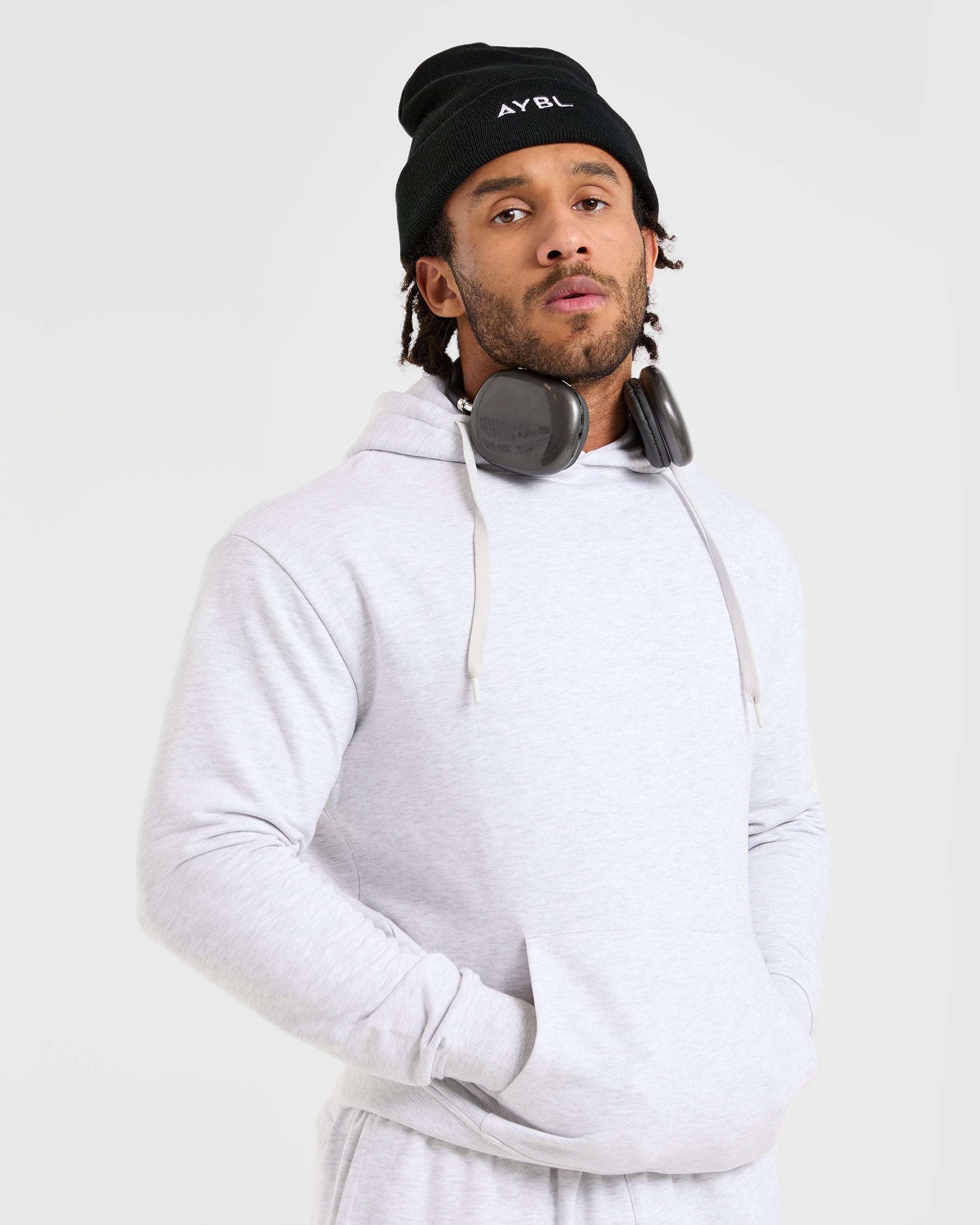 Essential Lightweight Hoodie - Grijs Marl