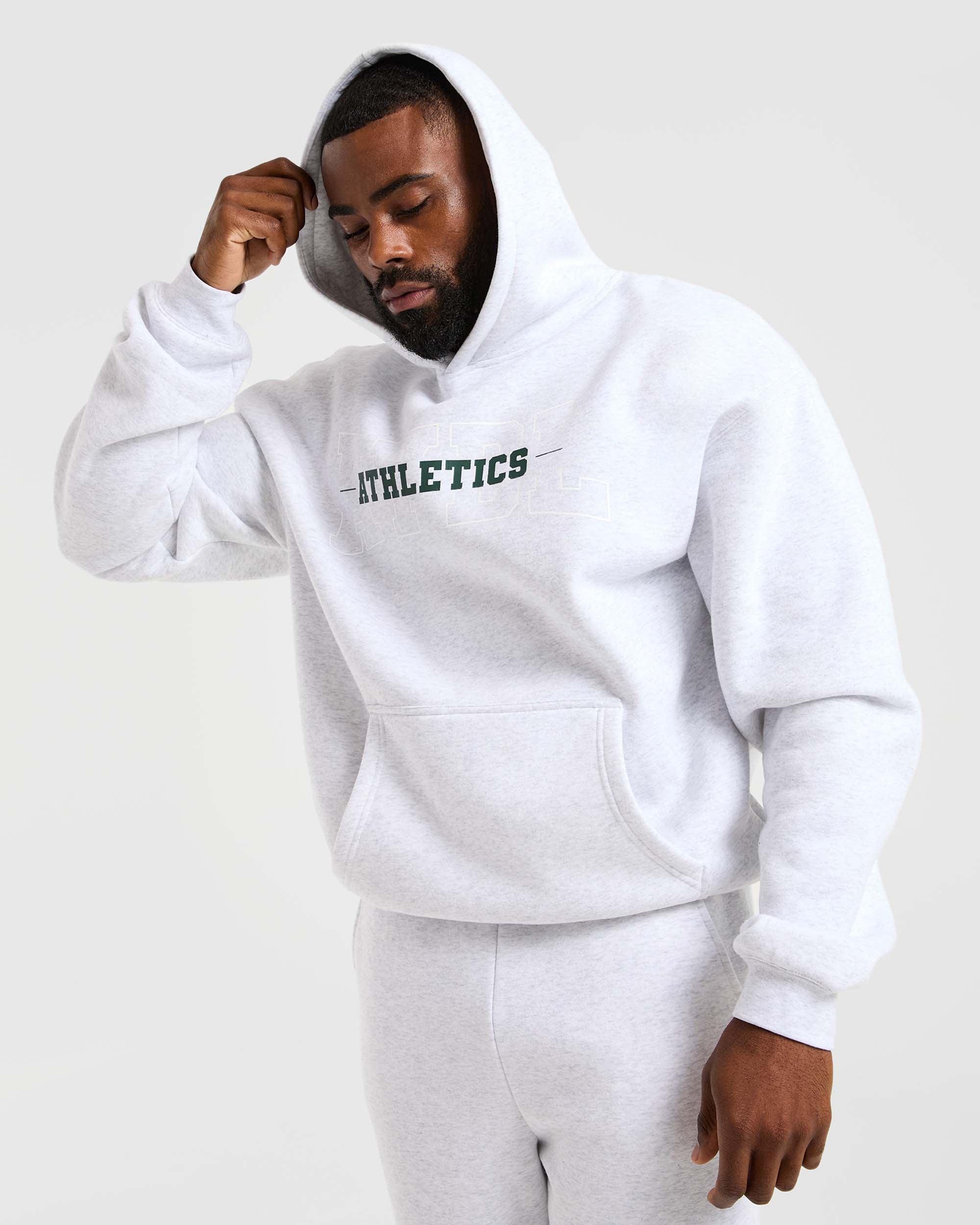 Athletics Oversized Hoodie - Grijs Marl