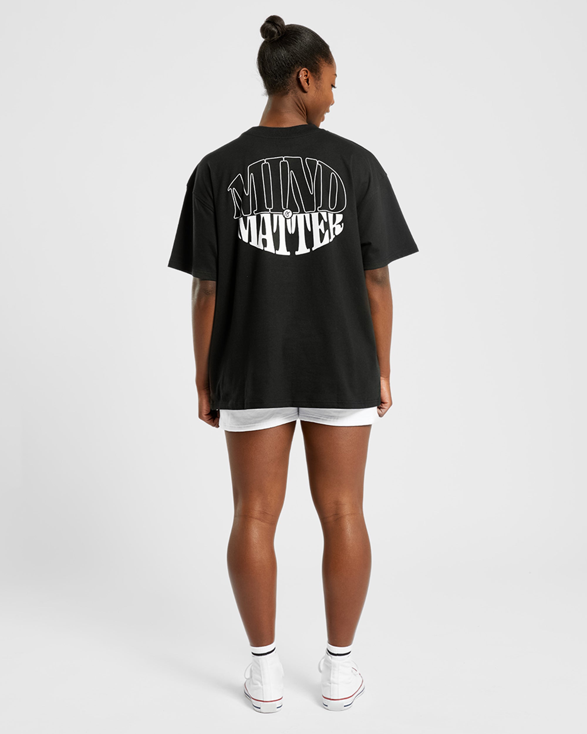 Mind Over Matter Oversized T Shirt - Zwart