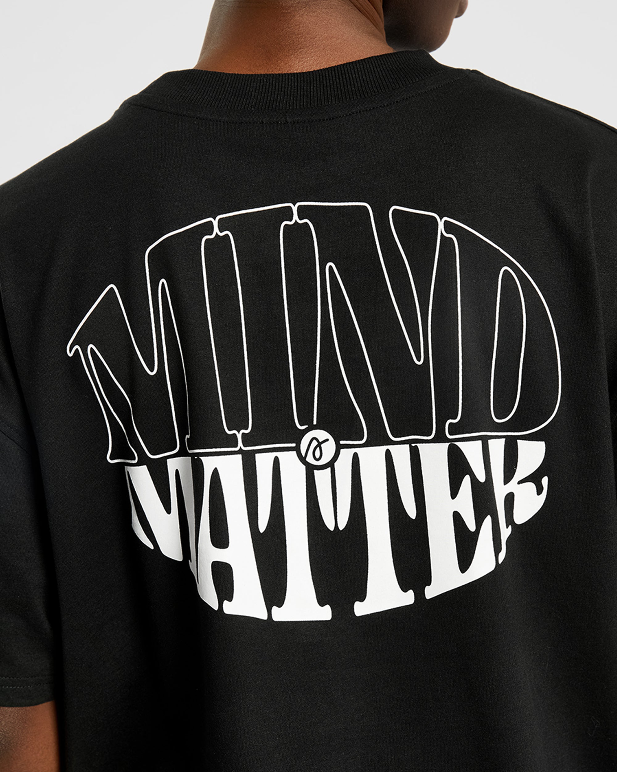 Mind Over Matter Oversized T Shirt - Zwart