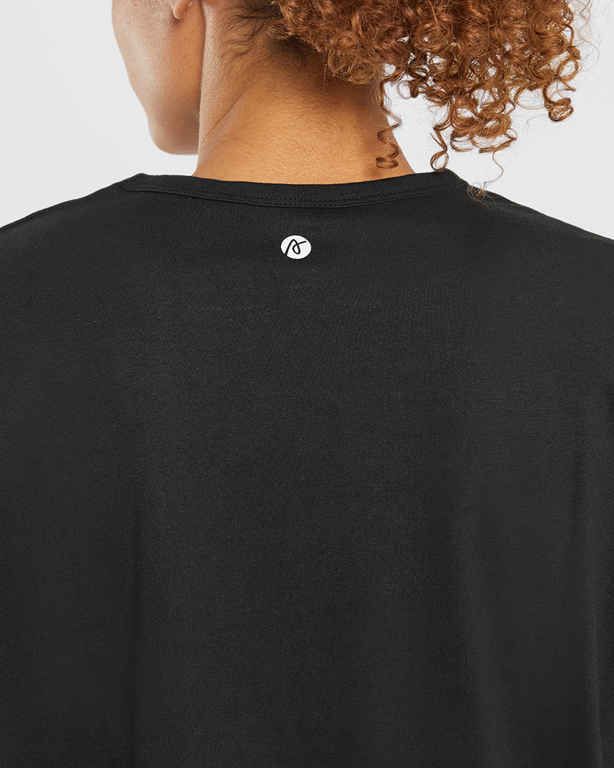 Essential Oversized Long Sleeve T Shirt - Zwart