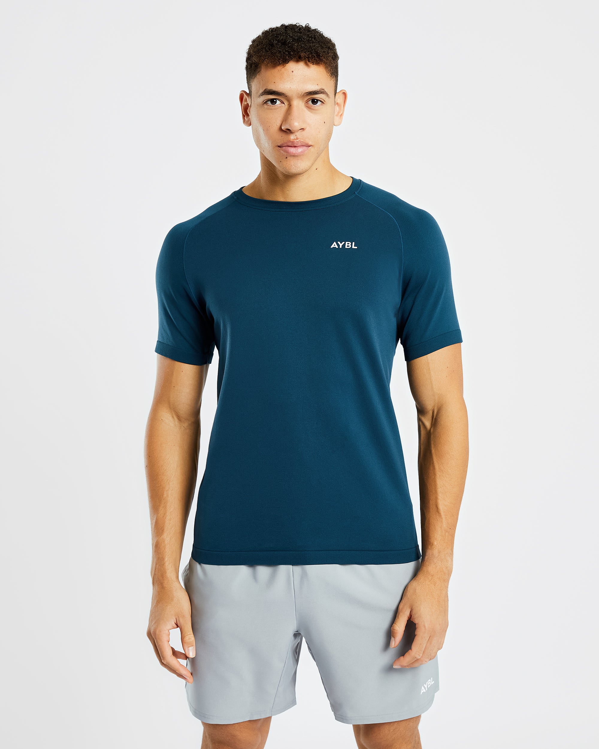 Ascend Seamless T Shirt - Marine Blauw