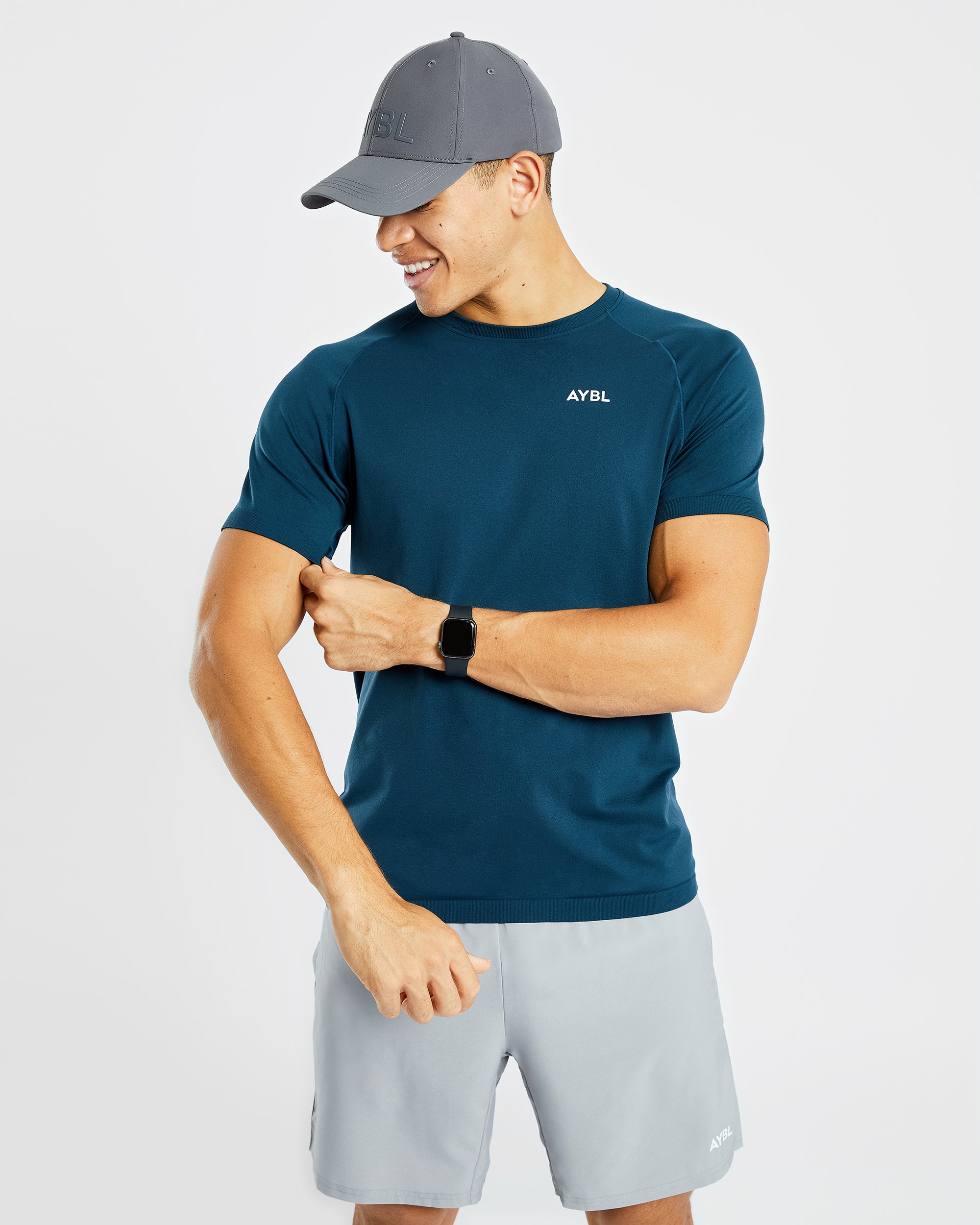 Ascend Seamless T Shirt - Marine Blauw