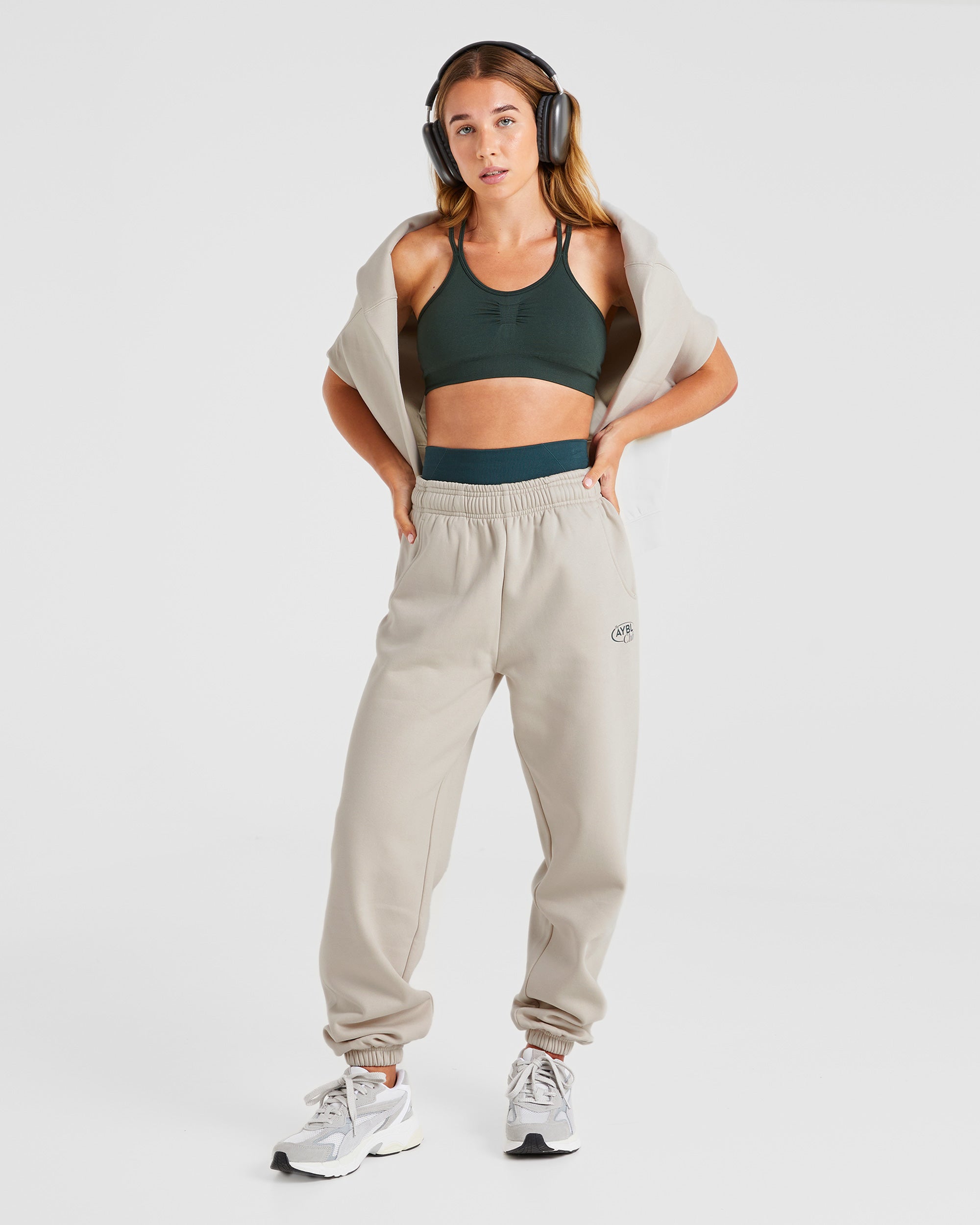 AYBL Club Oversized Joggers - Sand/Groen