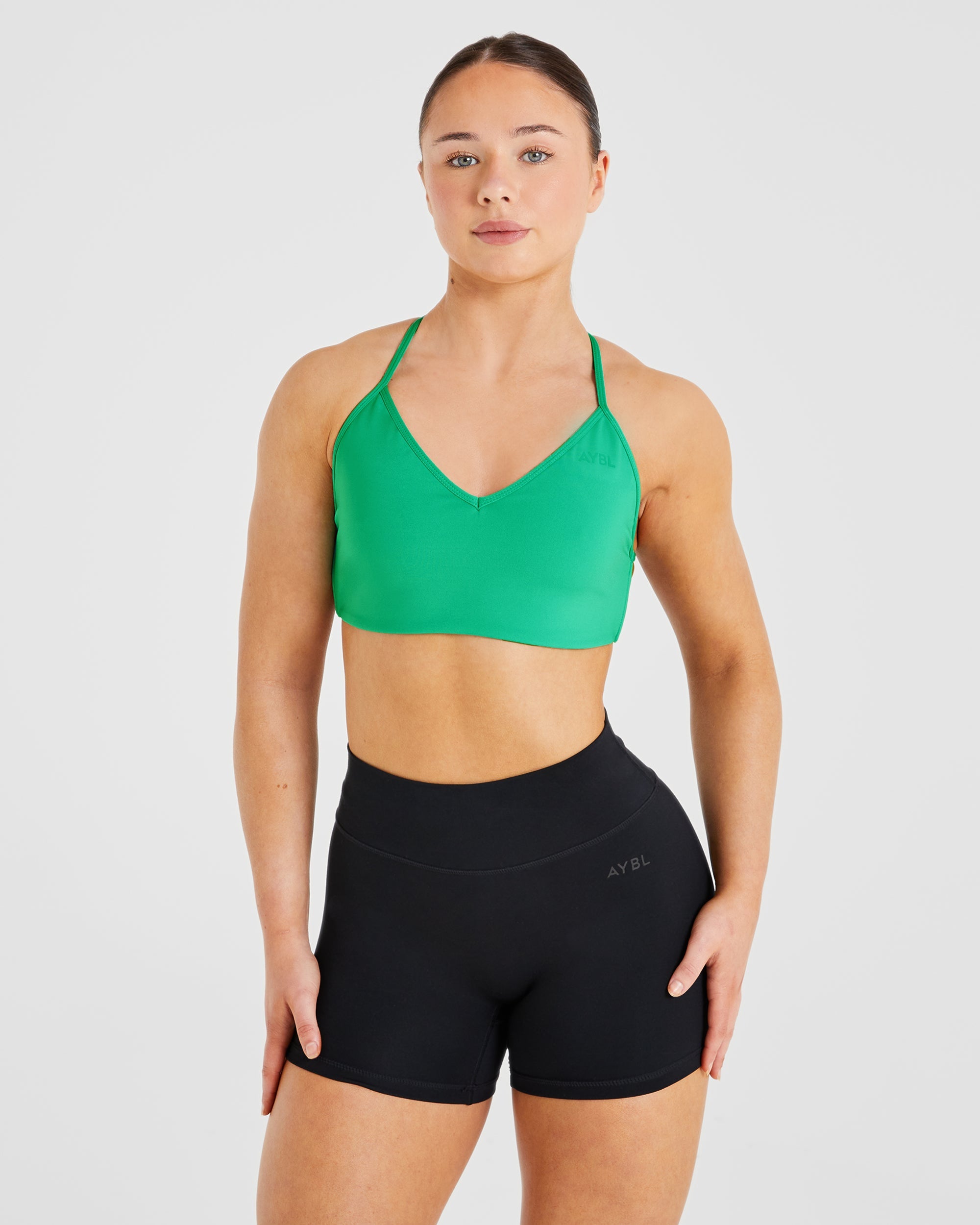 Essential Crossback Sports Bra - Emerald Groen