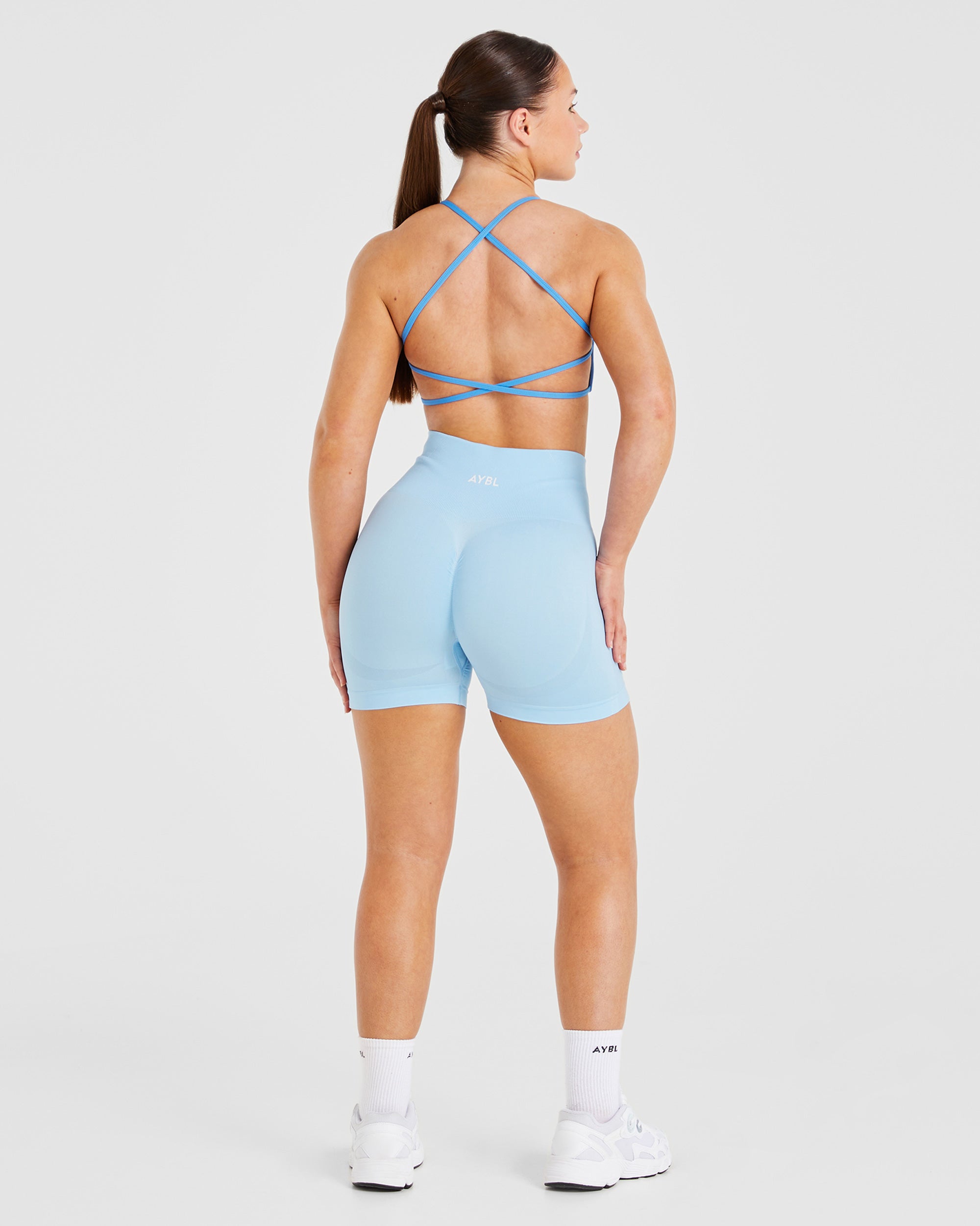 Essential Crossback Sports Bra - Zomerblauw