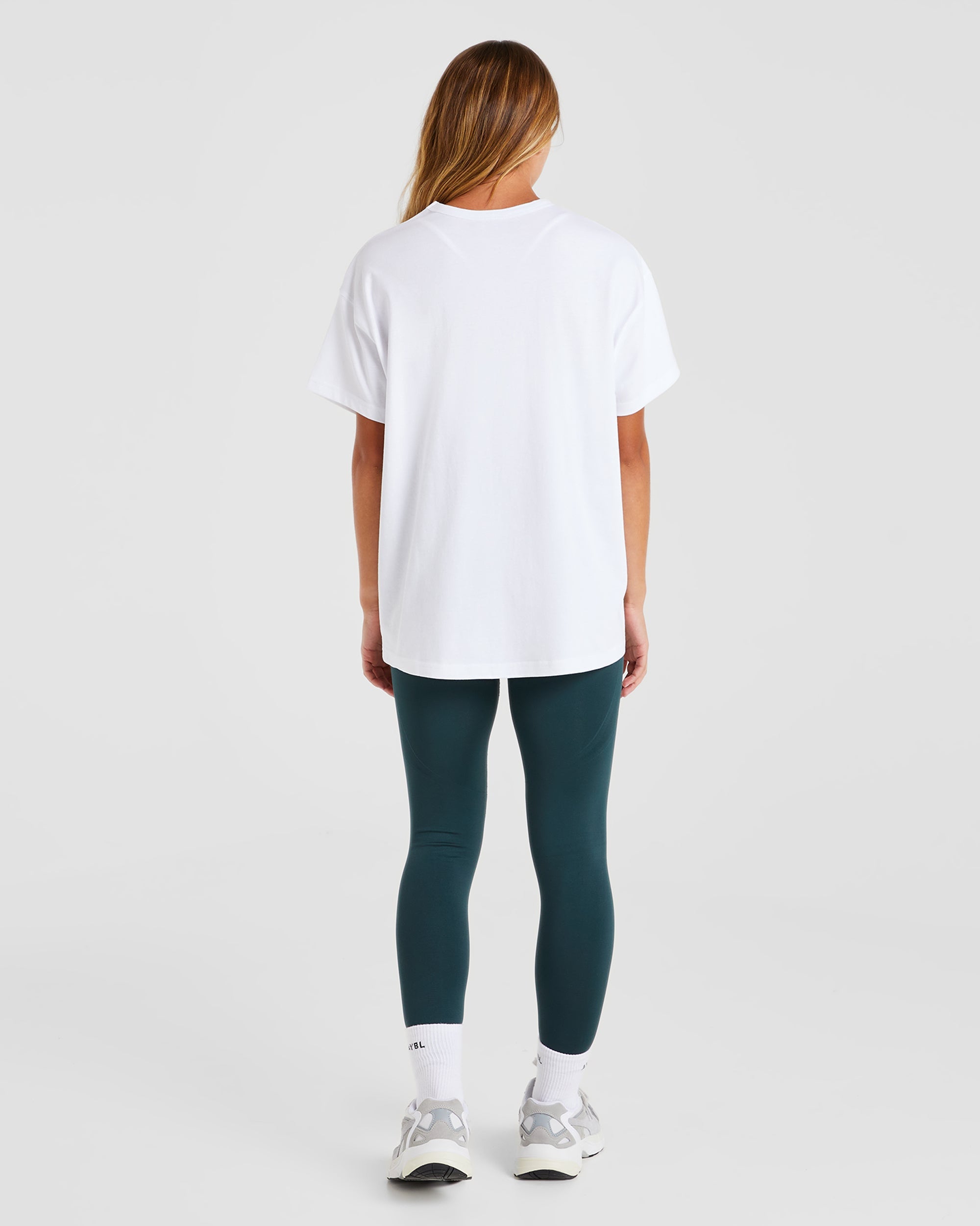 AYBL Script Oversized T Shirt - Wit