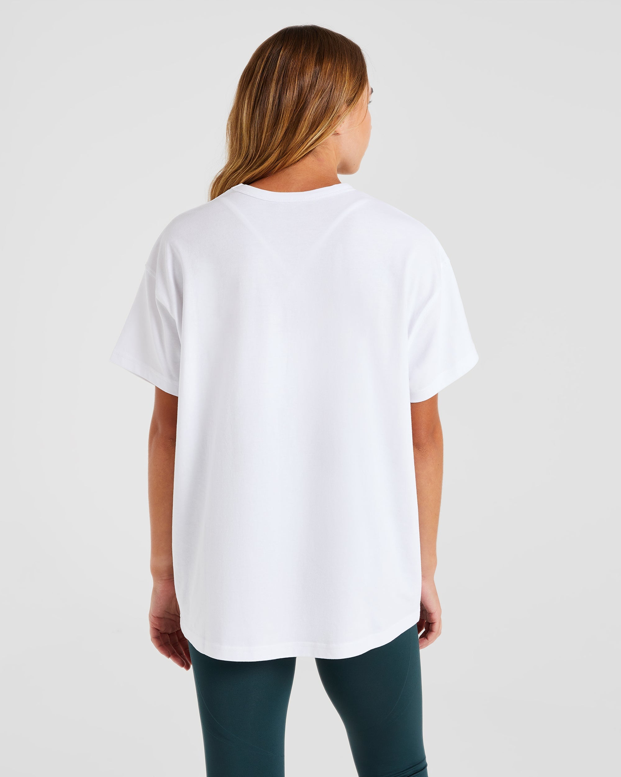 AYBL Script Oversized T Shirt - Wit