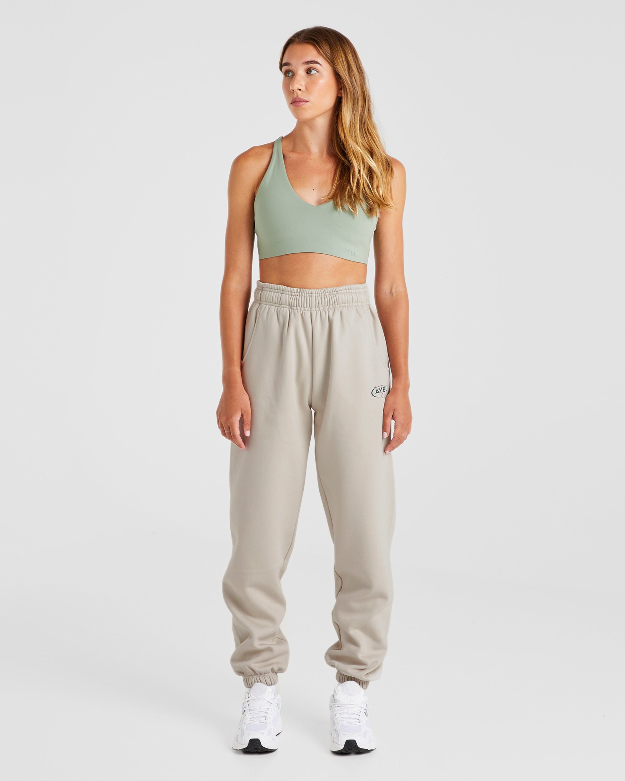 AYBL Club Oversized Joggers - Sand/Groen